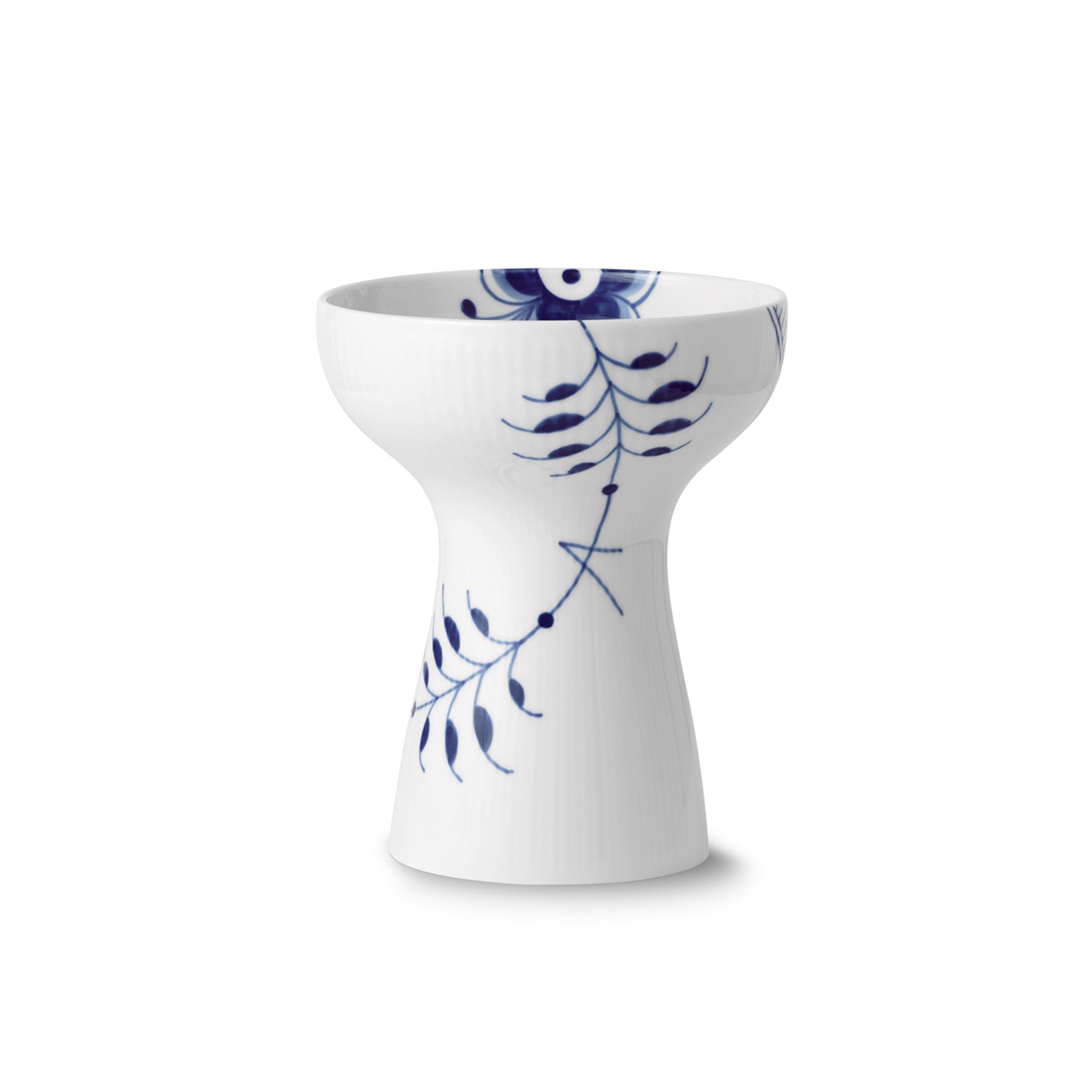 Blue Fluted Mega Vase, 19 cm | Royal Copenhagen