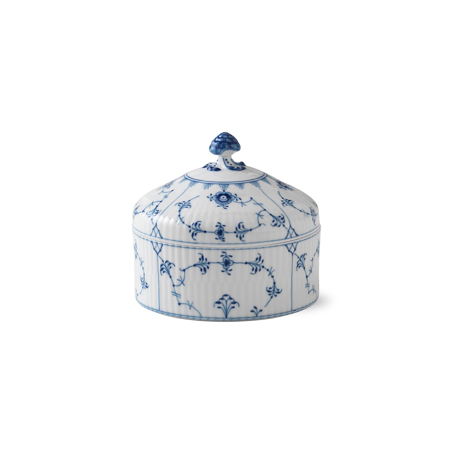 Blue Fluted Plain Bonbonniere, 54 cl