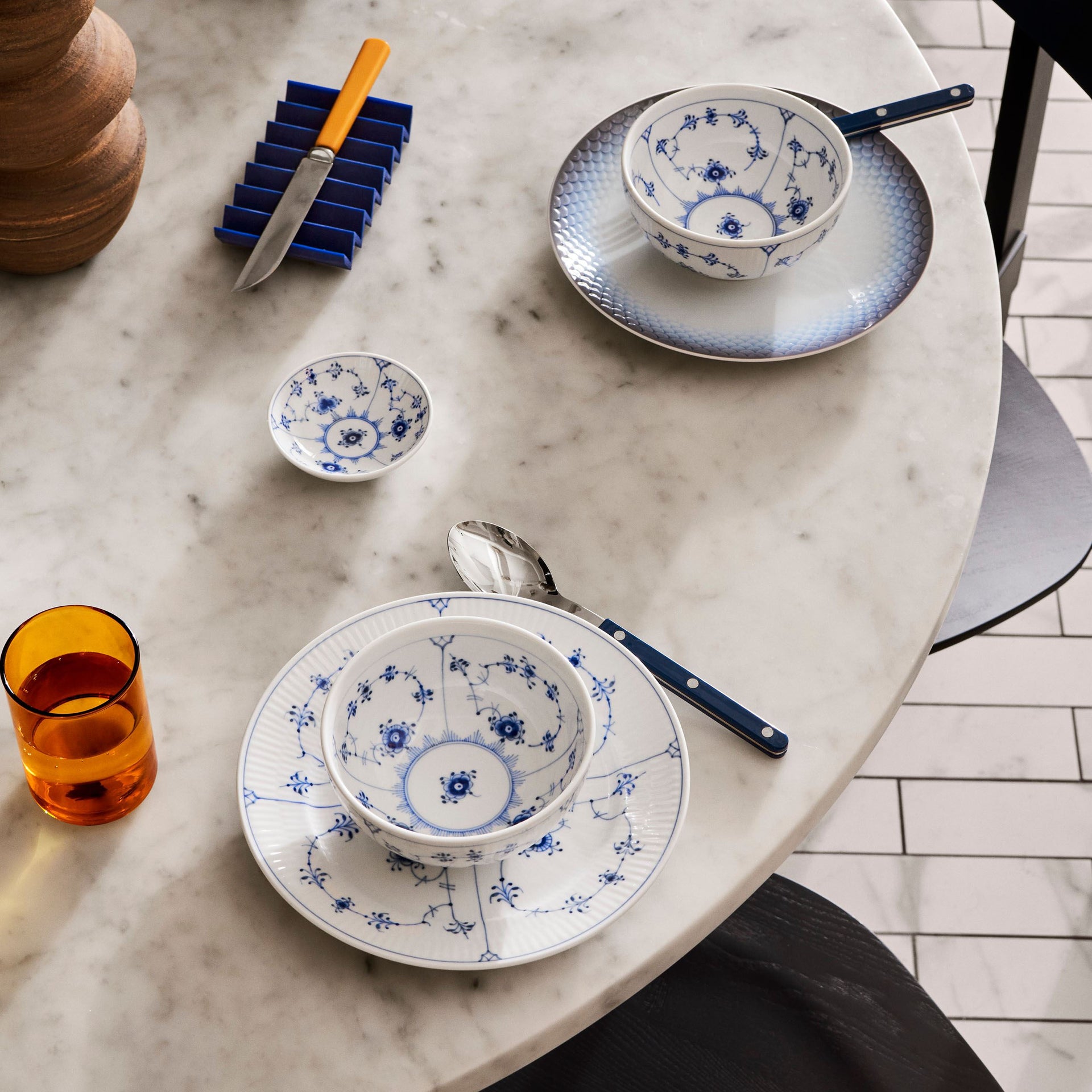 Blue Fluted Plain Bowl, 47 cl