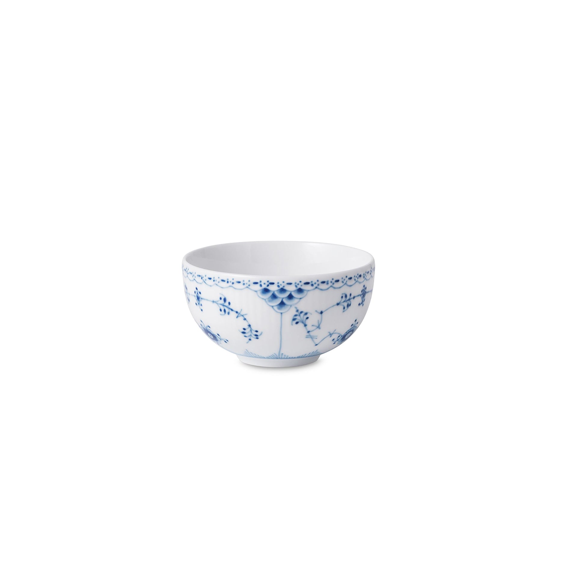 Blue Fluted Half Lace Bowl, 35 cl