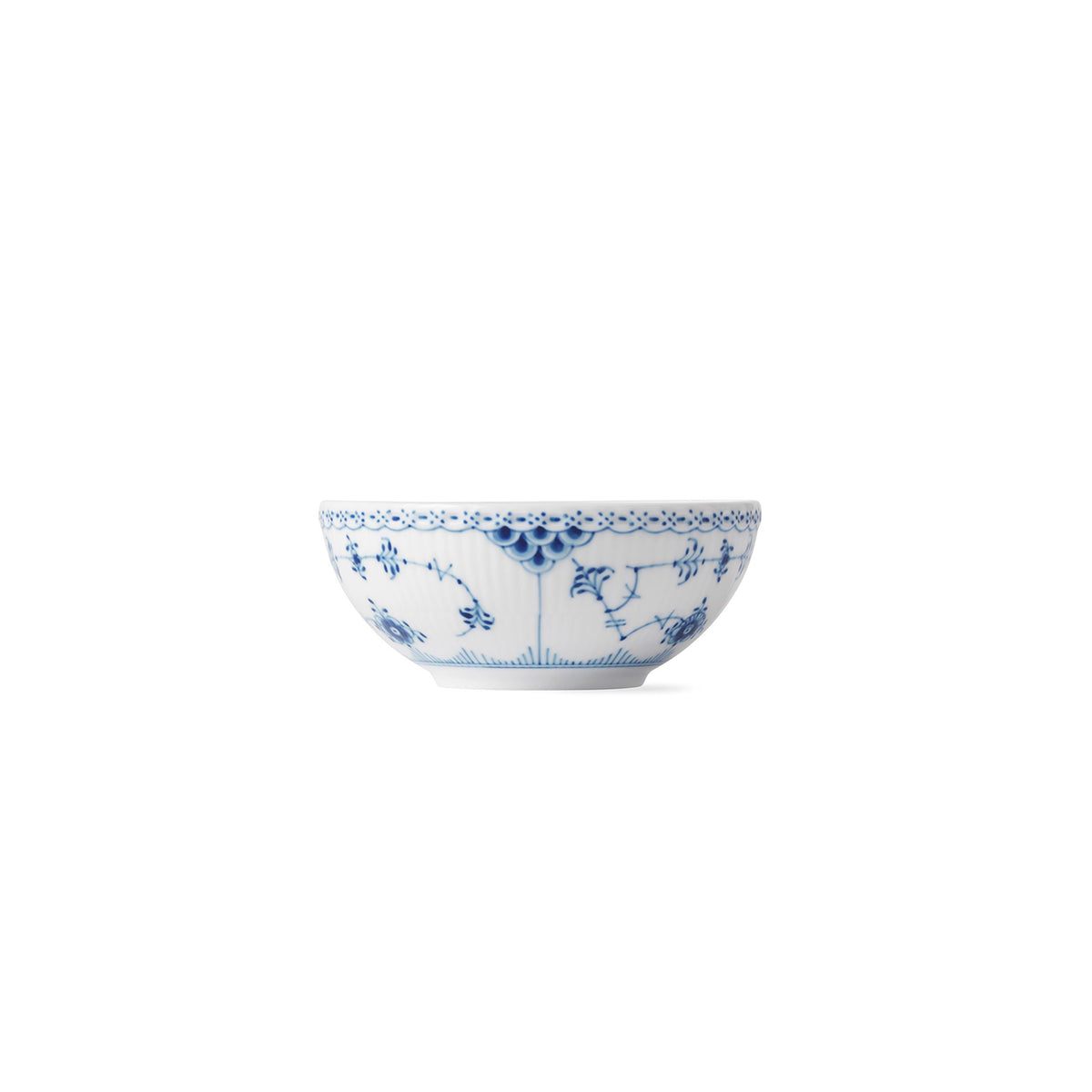 Blue Fluted Half Lace Bowl, 50 cl