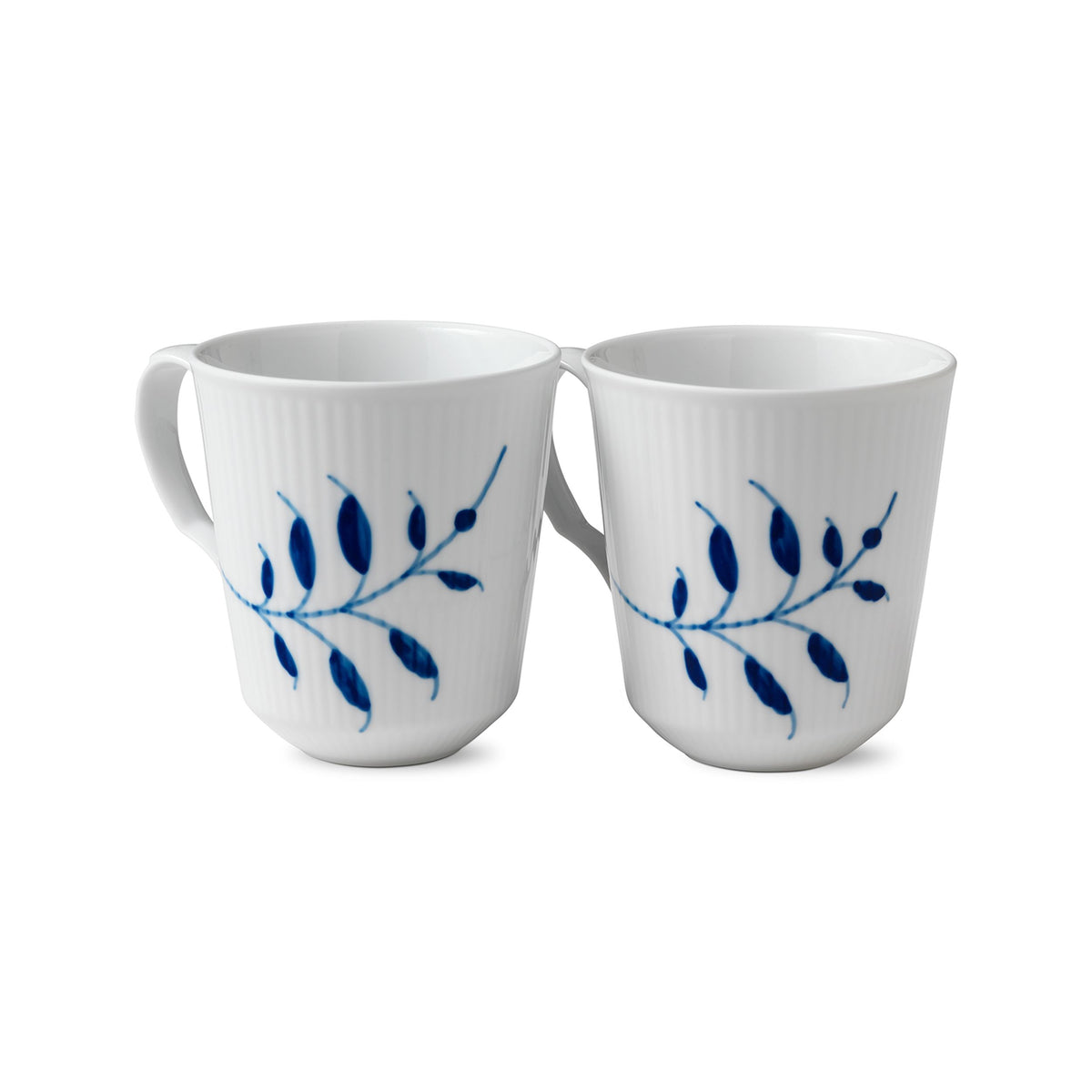 Blå Mega Riflet kop, 38 cl, 2 stk. - Blue Fluted Mega Cup, 38 cl, 2 pcs