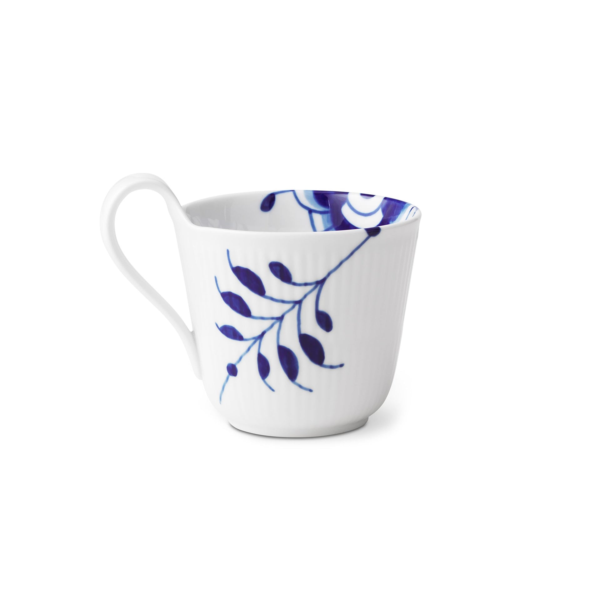 Blå Mega Riflet højhankskop, 33 cl - Blue Fluted Mega High Handle Cup, 33 cl