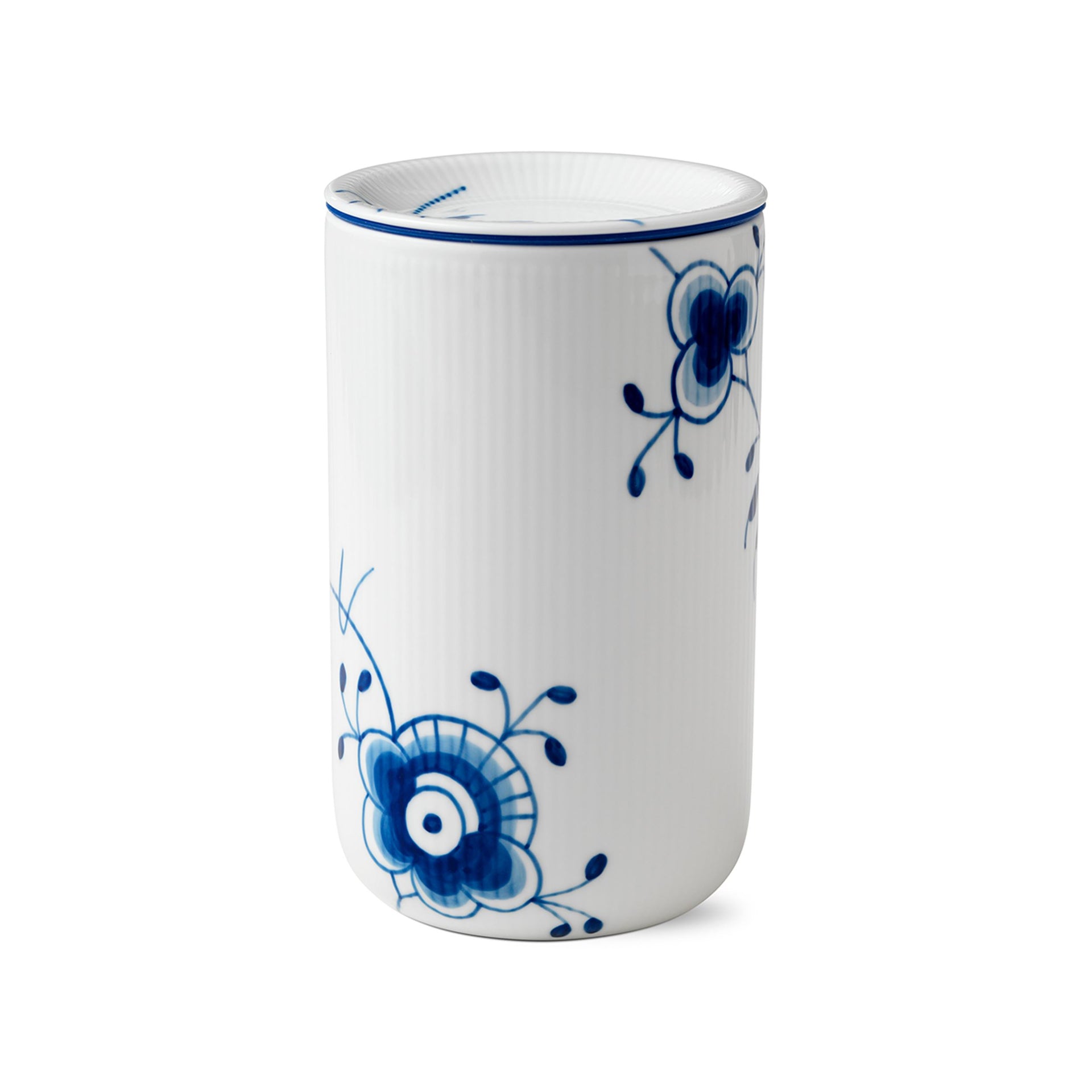 Blue Fluted Mega Storage Jar, 115 cl