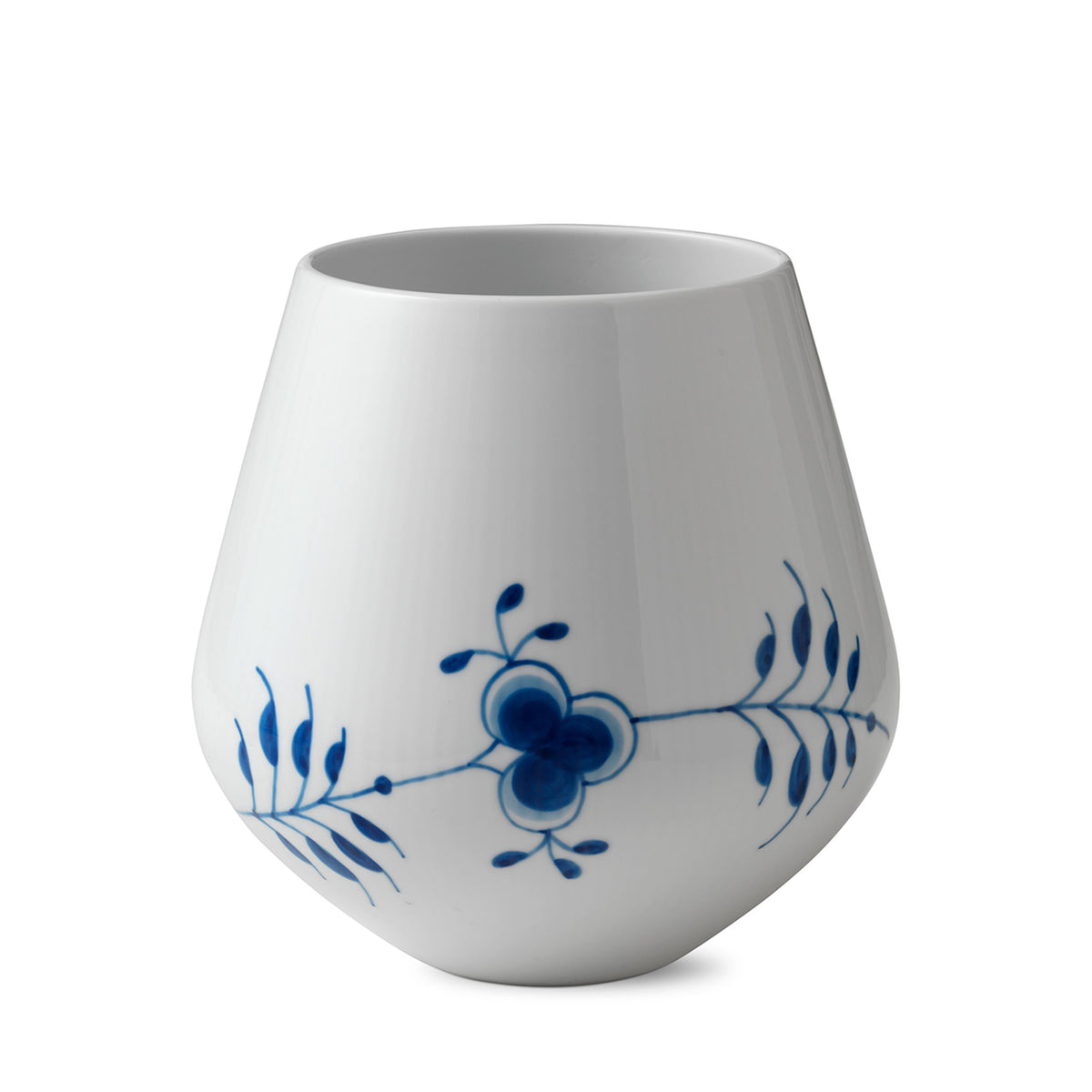 Mega Gerippt Blau Vase, 20,5 cm