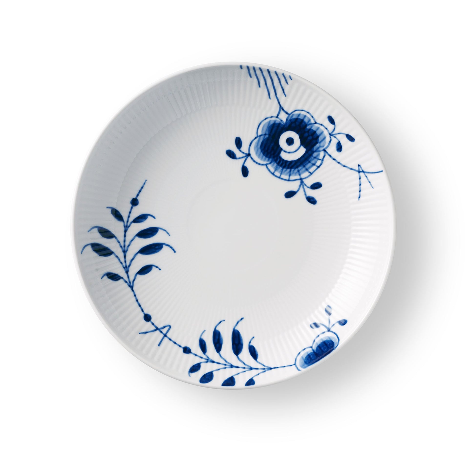 Blue Fluted Mega Plate Coupe, 25 cm