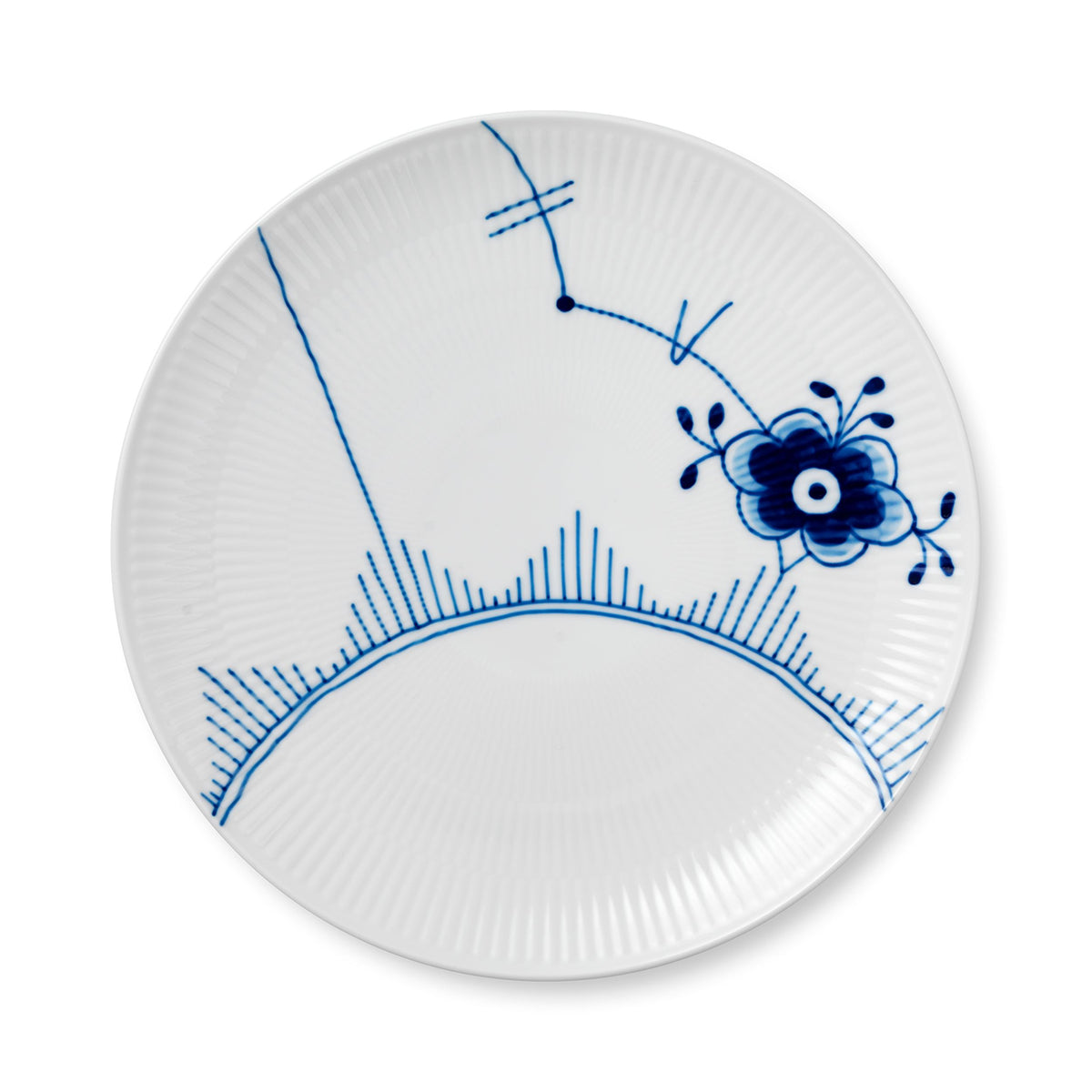 Blue Fluted Mega Plate Coupe, 27 cm