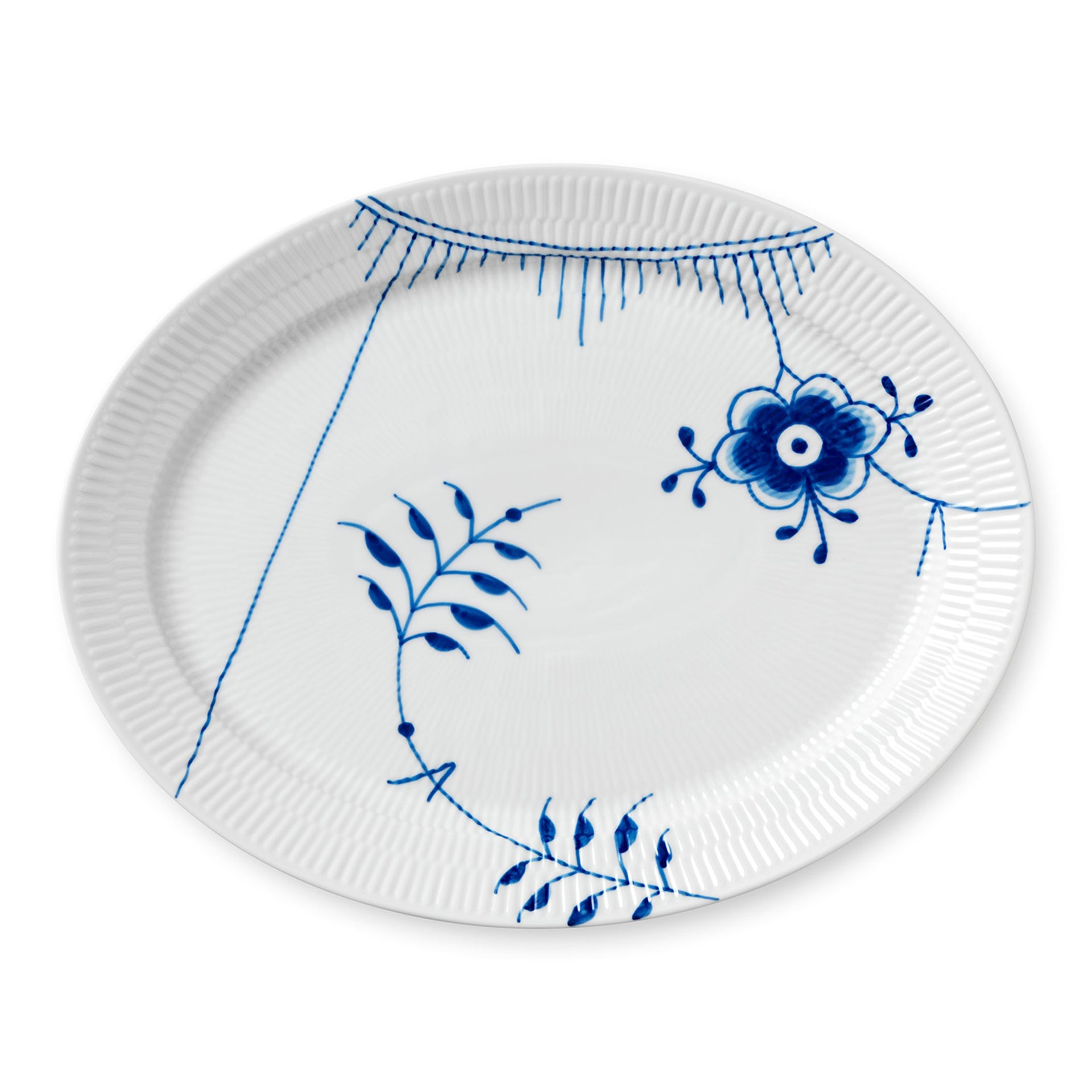 Blue Fluted Mega Dish, 35 cm