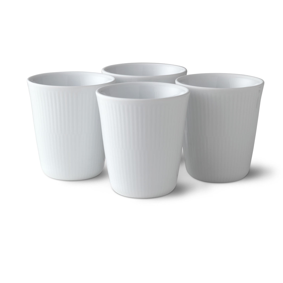 White Fluted Thermal Mug, 29 cl, 4 pcs