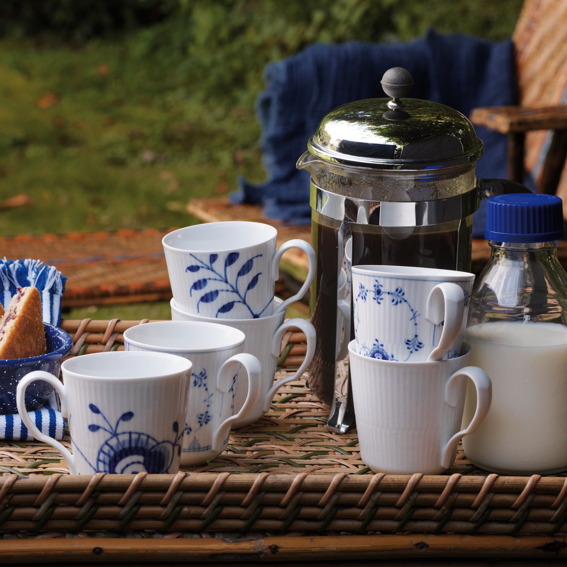 White Fluted Cup, 38 cl, 2 pcs