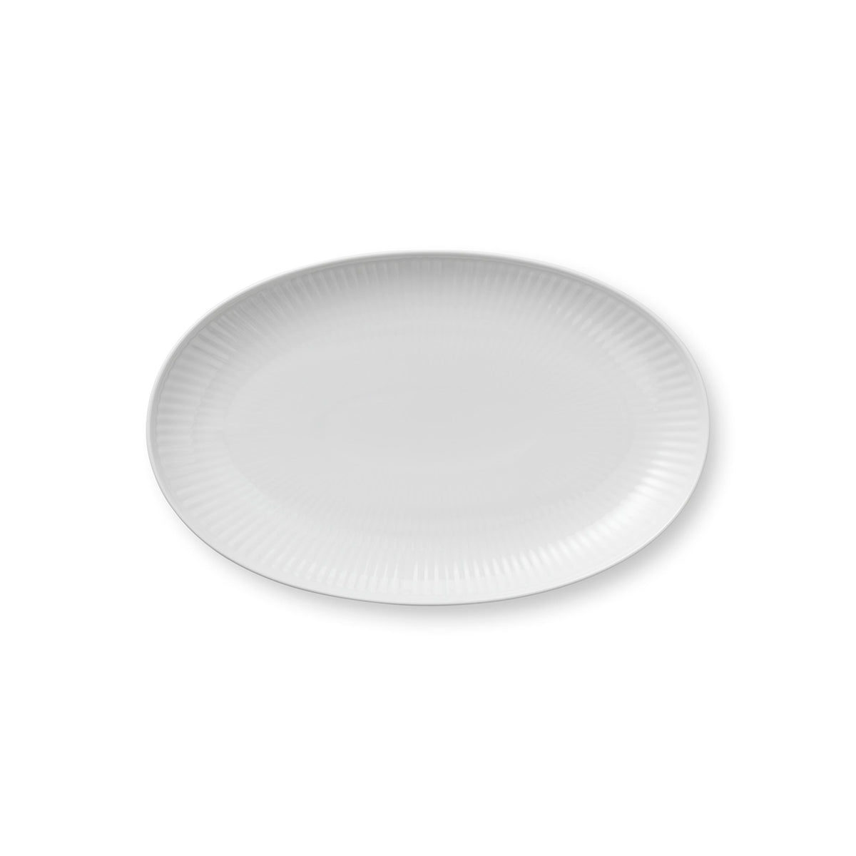 White Fluted Assiette, 23.5 cm