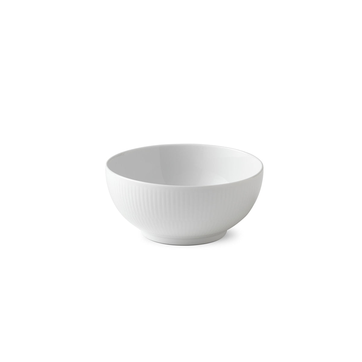 White Fluted Bowl, 73 cl
