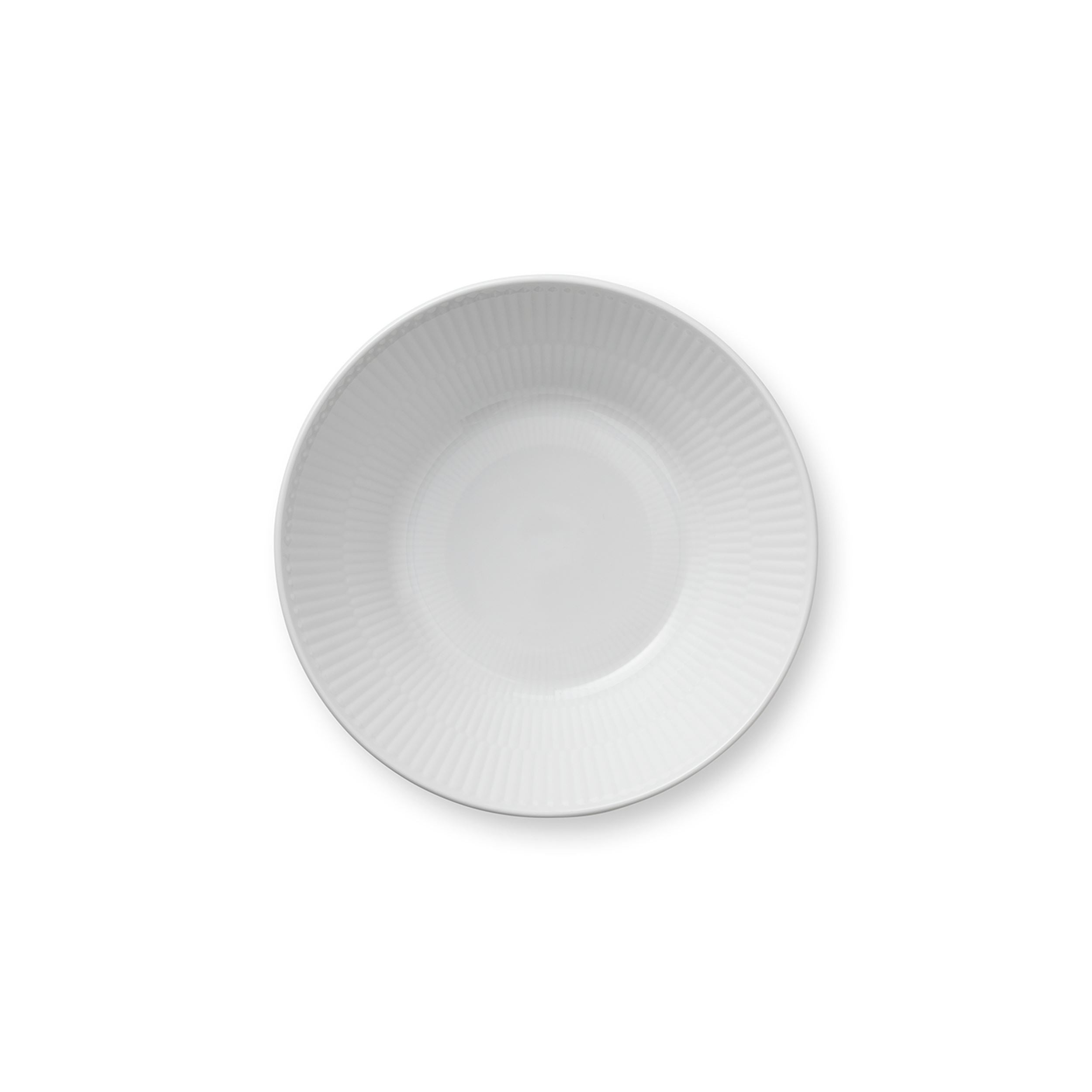 White Fluted Deep Plate, 17 cm | Royal Copenhagen