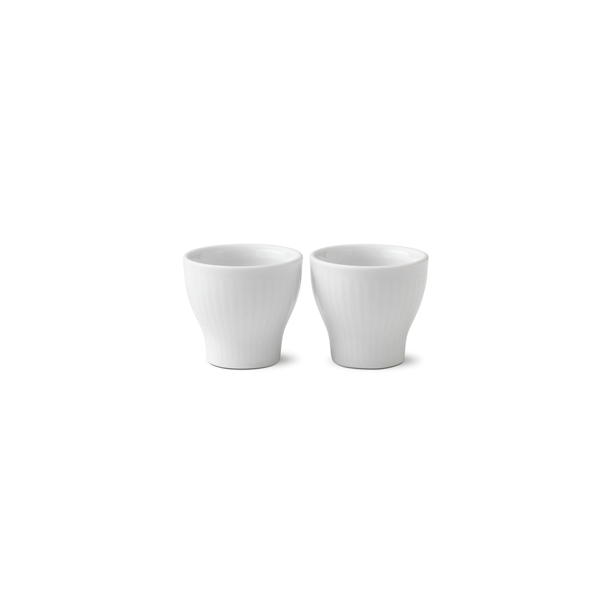 White Fluted Egg Cup, 4.8 cm, 2 pcs