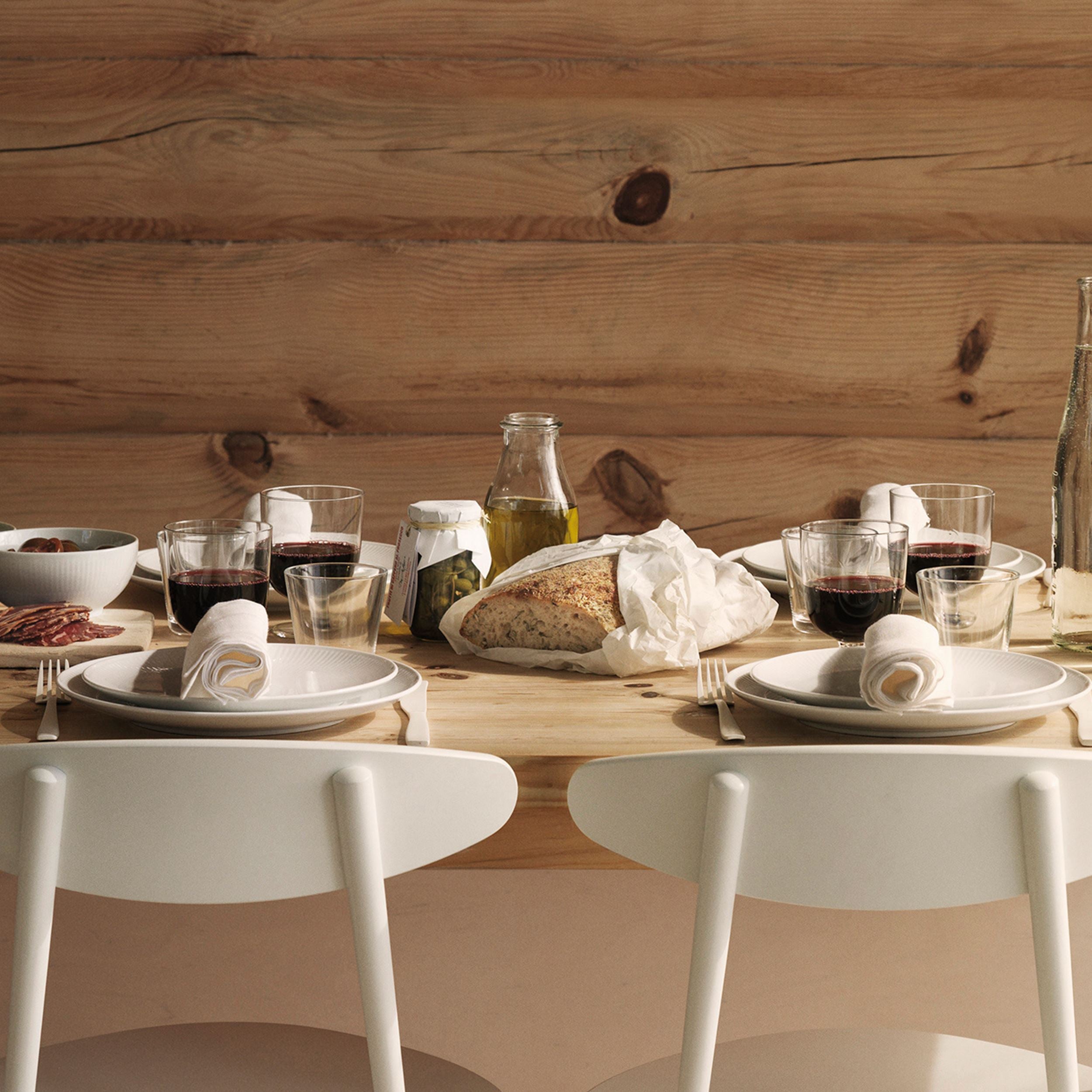 White Fluted Plate Coupe, 23 cm | Royal Copenhagen