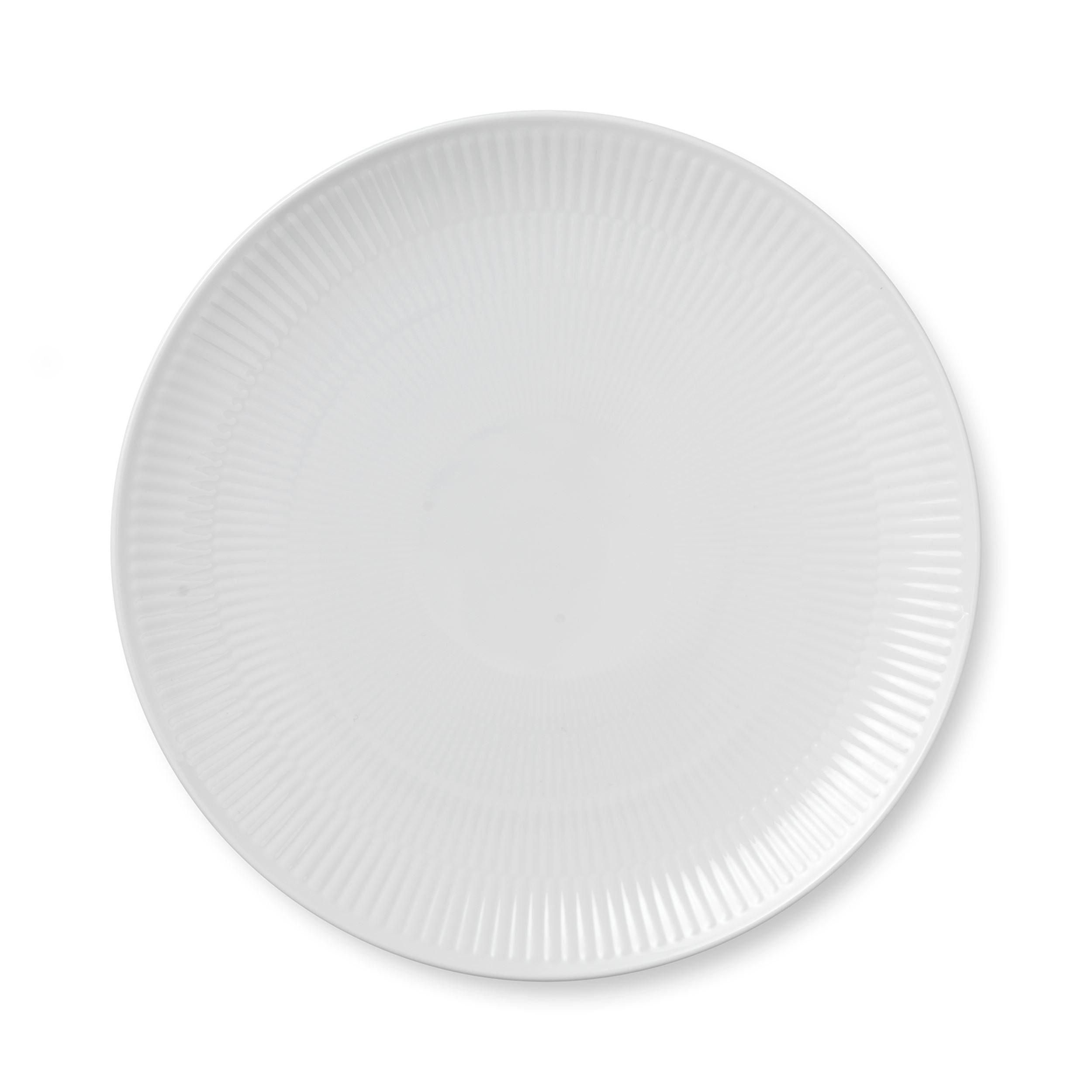 White Fluted Plate Coupe, 27 cm