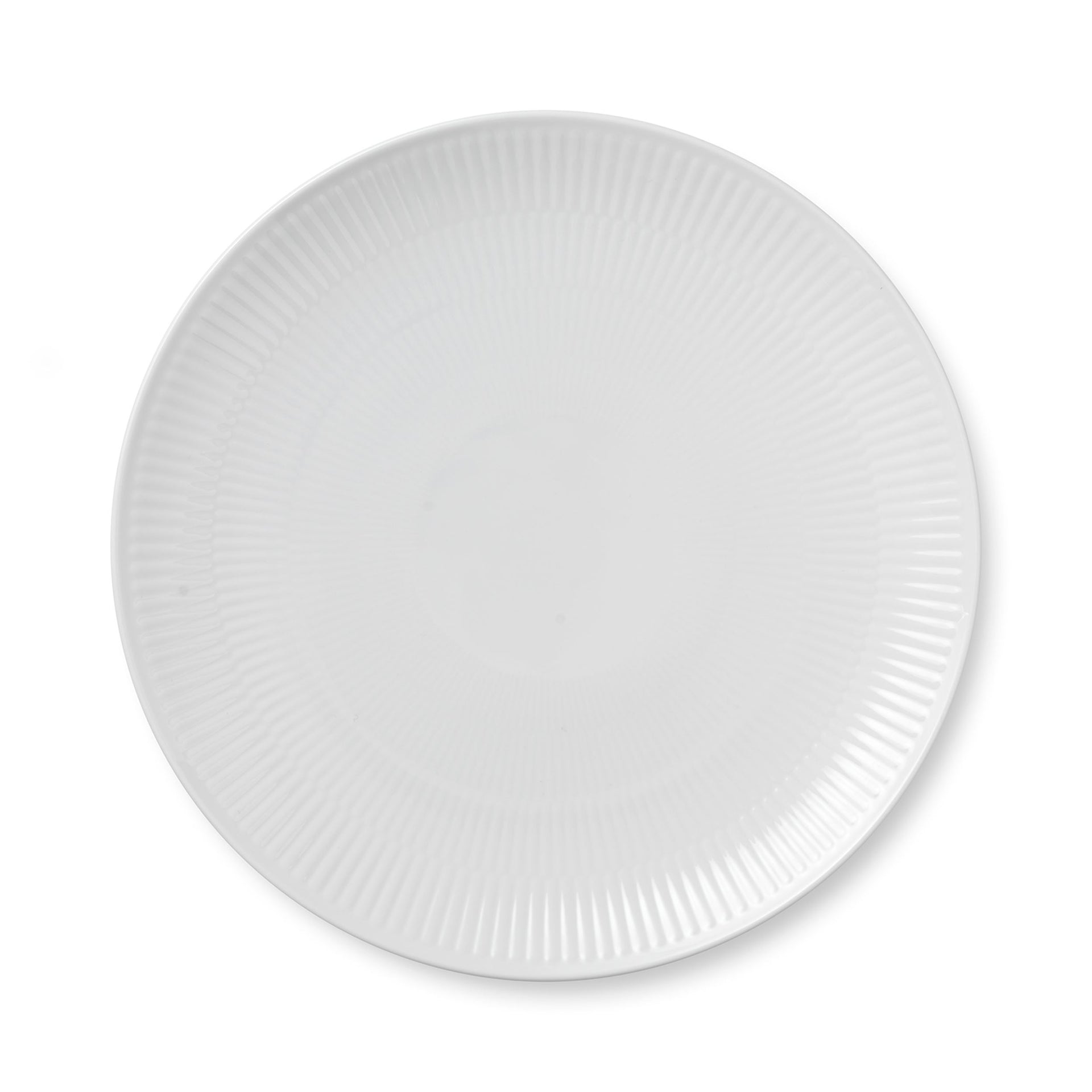 White Fluted Plate Coupe, 27 cm
