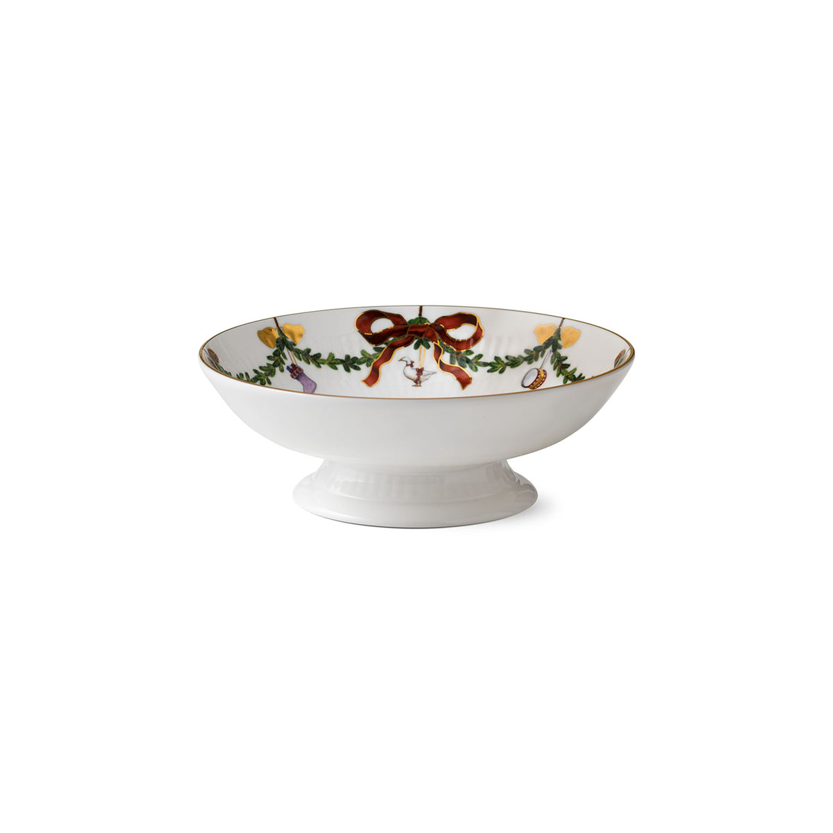 Star Fluted Christmas Bowl on Foot, 42 cl
