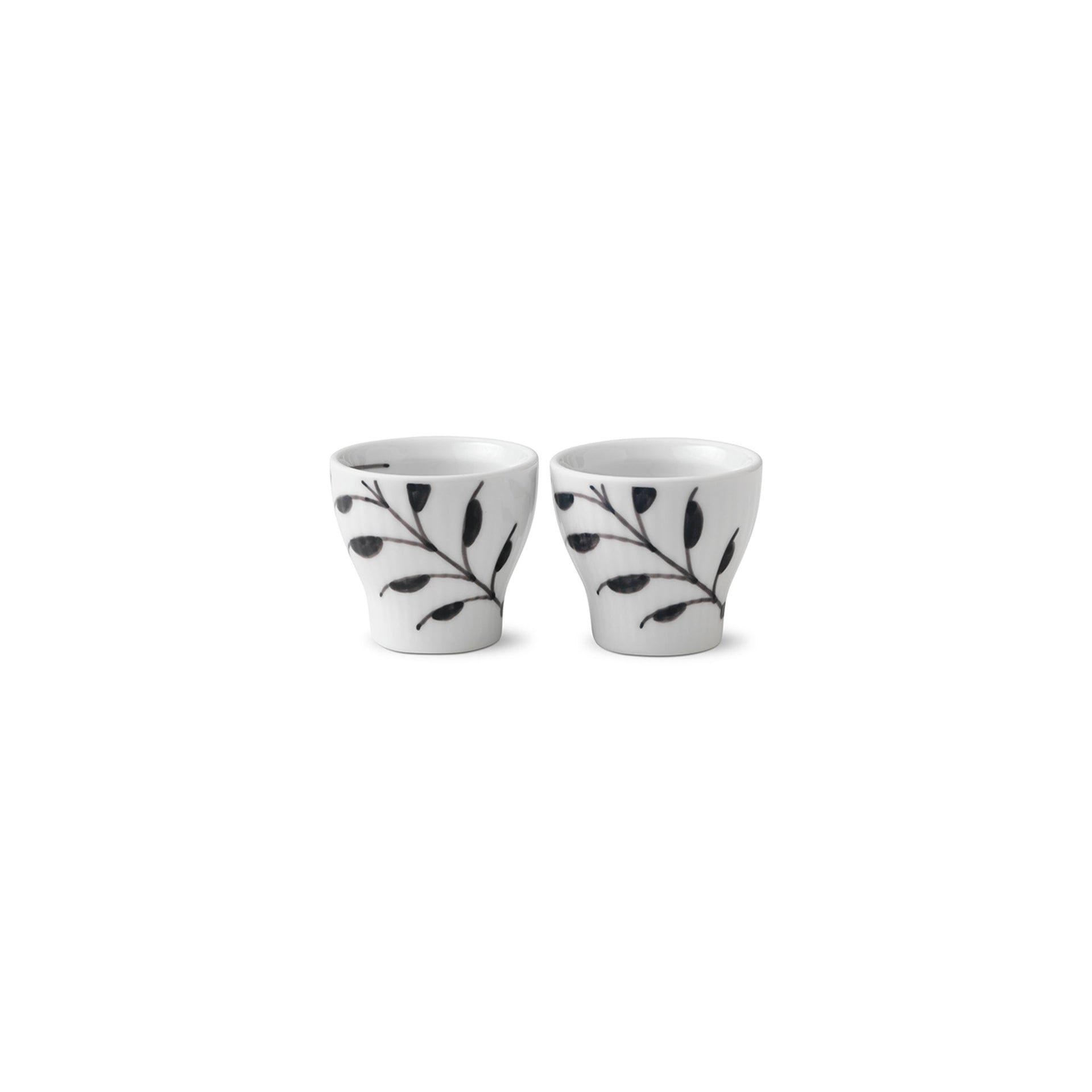 Black Fluted Mega Egg Cup, 4.8 cm, 2 pcs