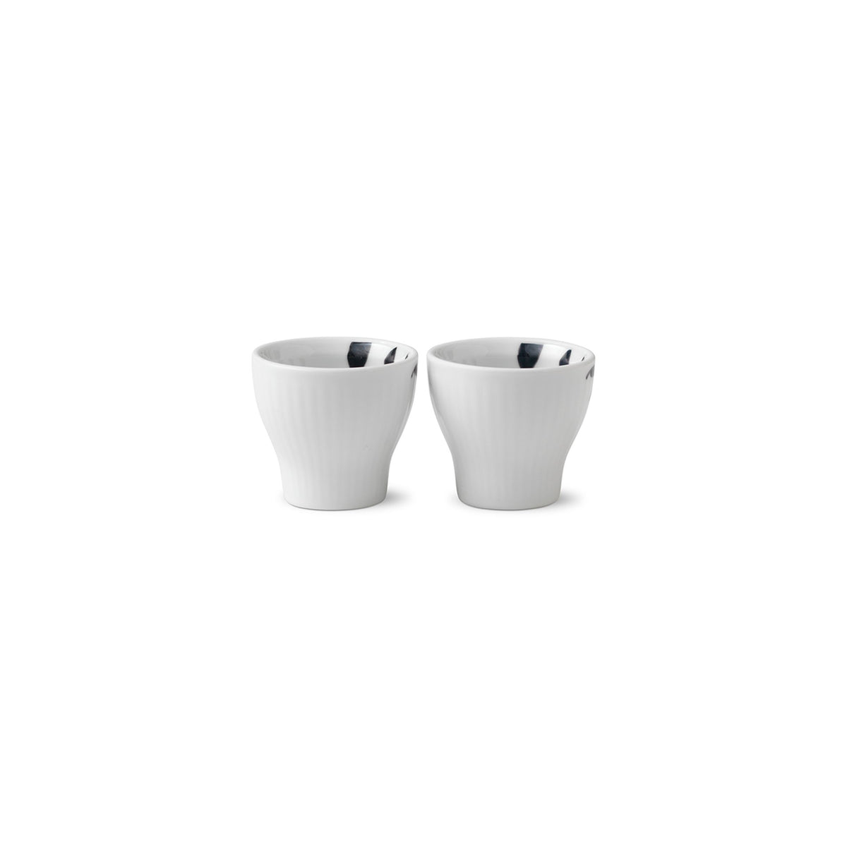 Black Fluted Mega Egg Cup, 4.8 cm, 2 pcs