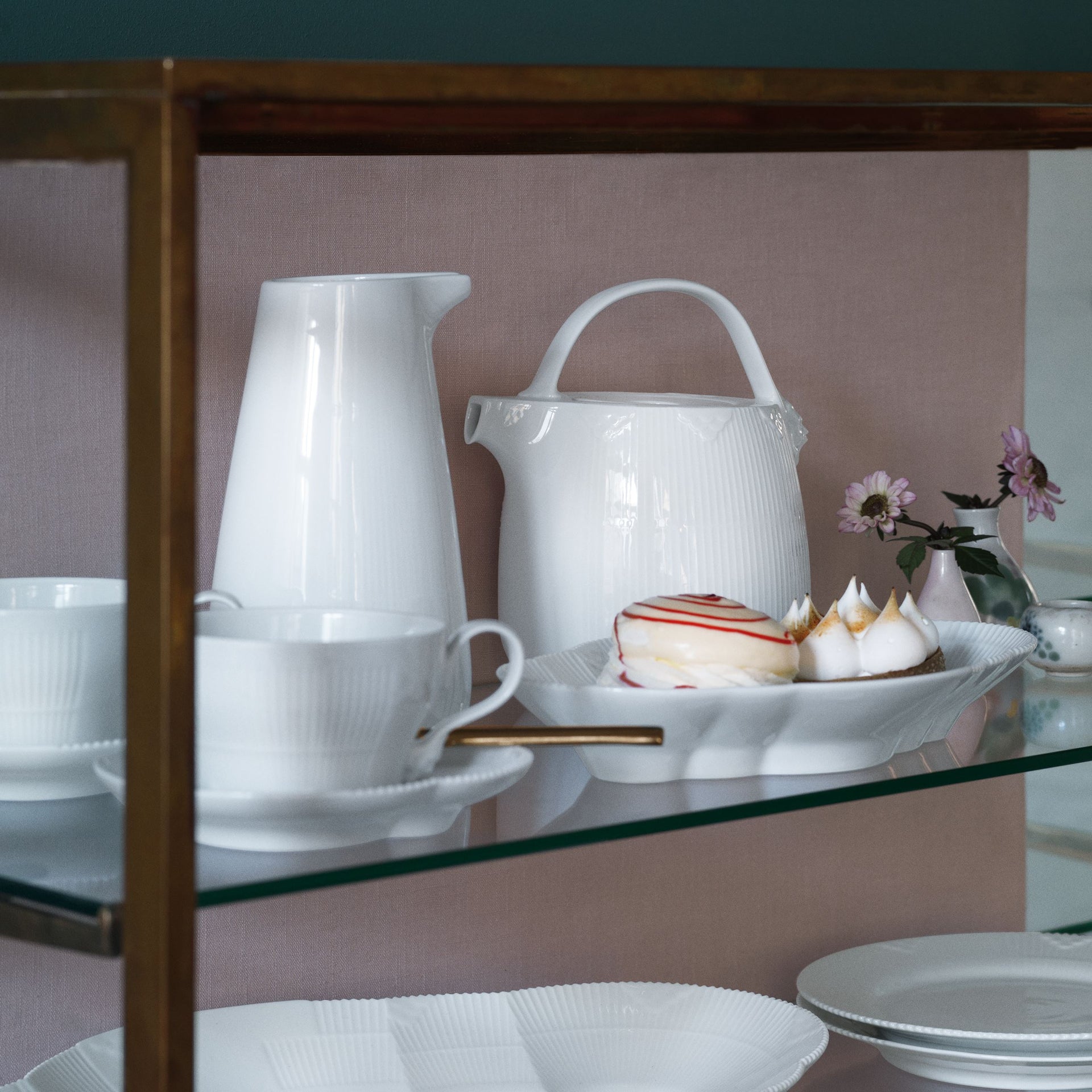 Elements Weiss Schale, 39,5 cm - White Elements Dish, 38.5 cm