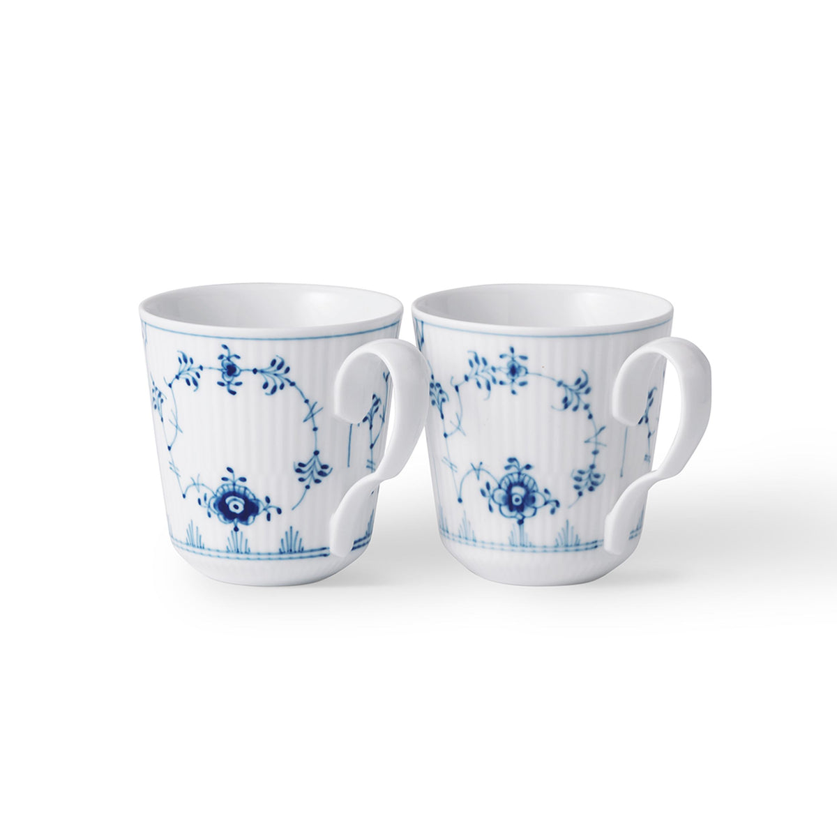 Blue Fluted Plain Cup, 28 cl, 2 pcs