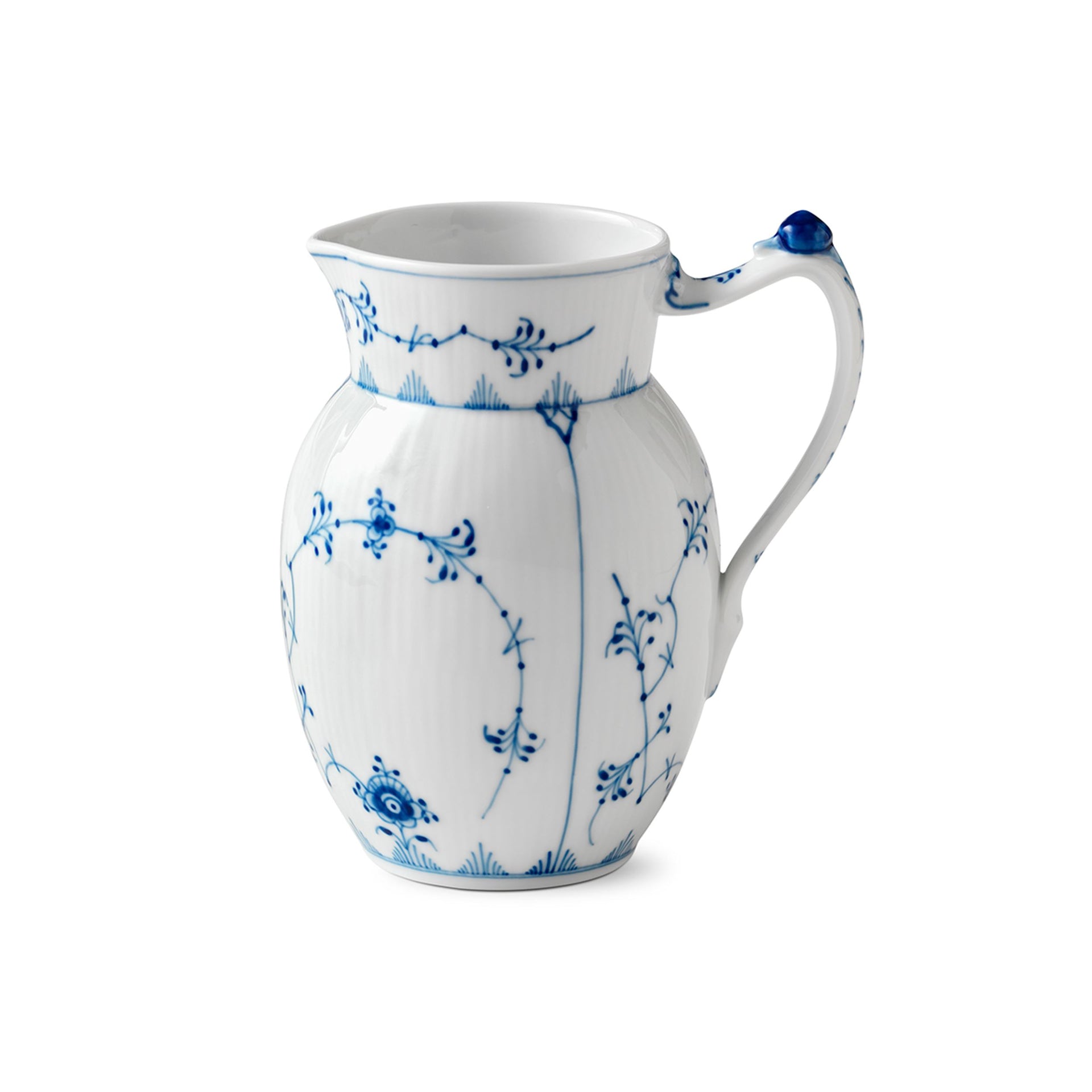 Blue Fluted Plain Jug, 90 cl