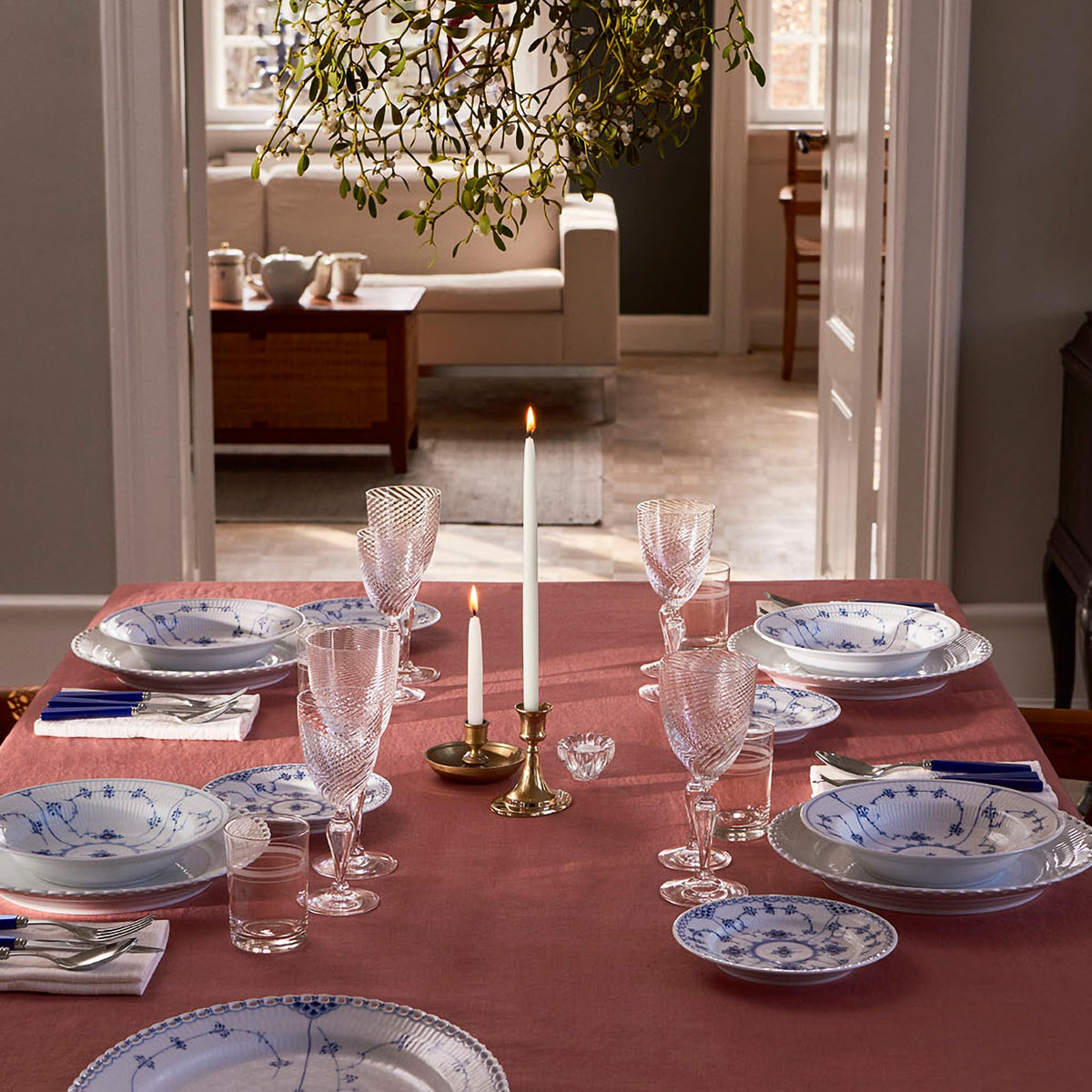 Blue Fluted Plain Deep Plate, 21 cm