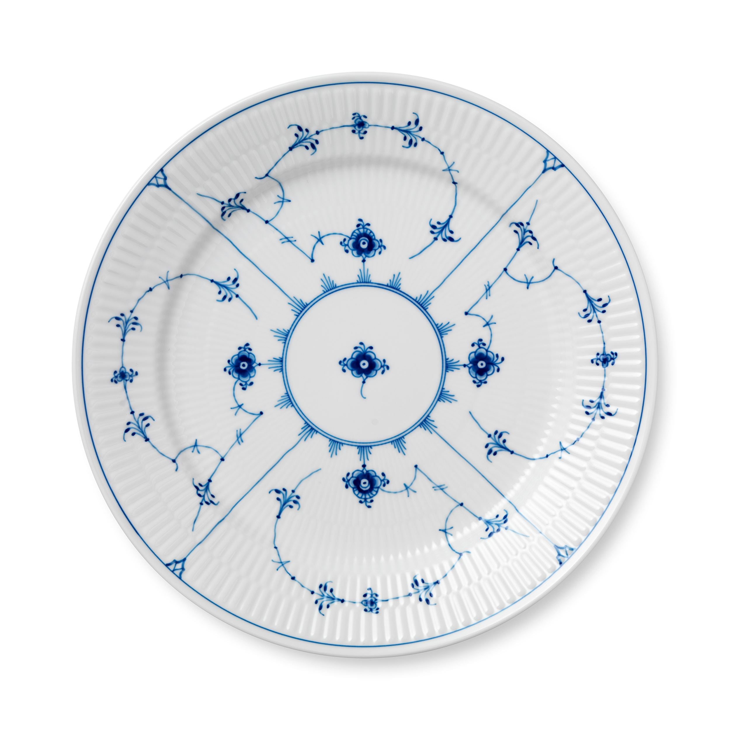   Blue Fluted Plain 皿 Blue Fluted Plain Plate, 27 cm | Royal Copenhagen