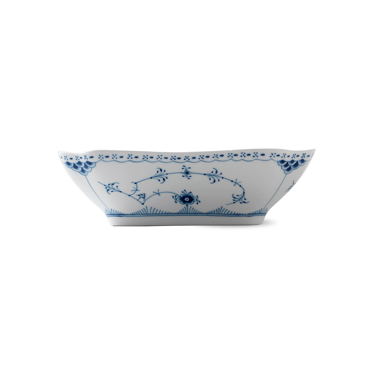 Blue Fluted Half Lace Bowl, 80 cl