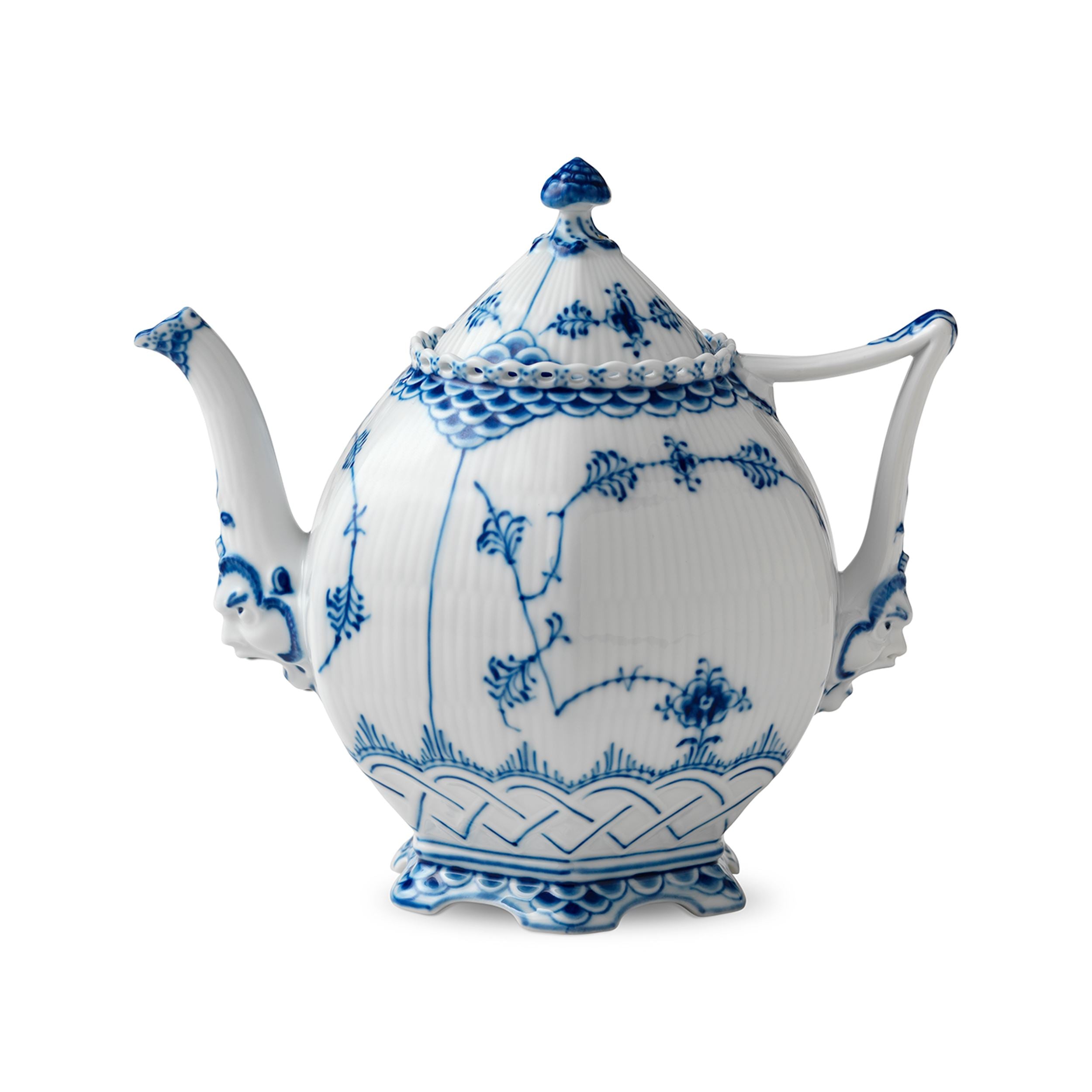 Blue Fluted Full Lace Teapot, 100 cl | Royal Copenhagen