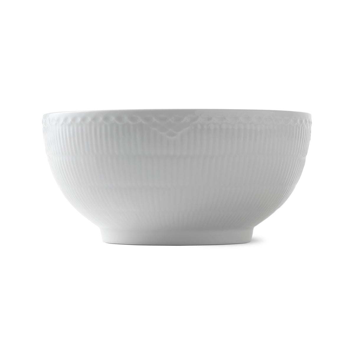 White Fluted Half Lace Bowl, 310 cl