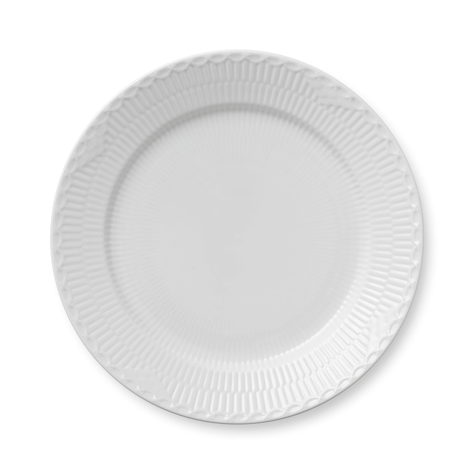 White Fluted Half Lace Plate, 27 cm