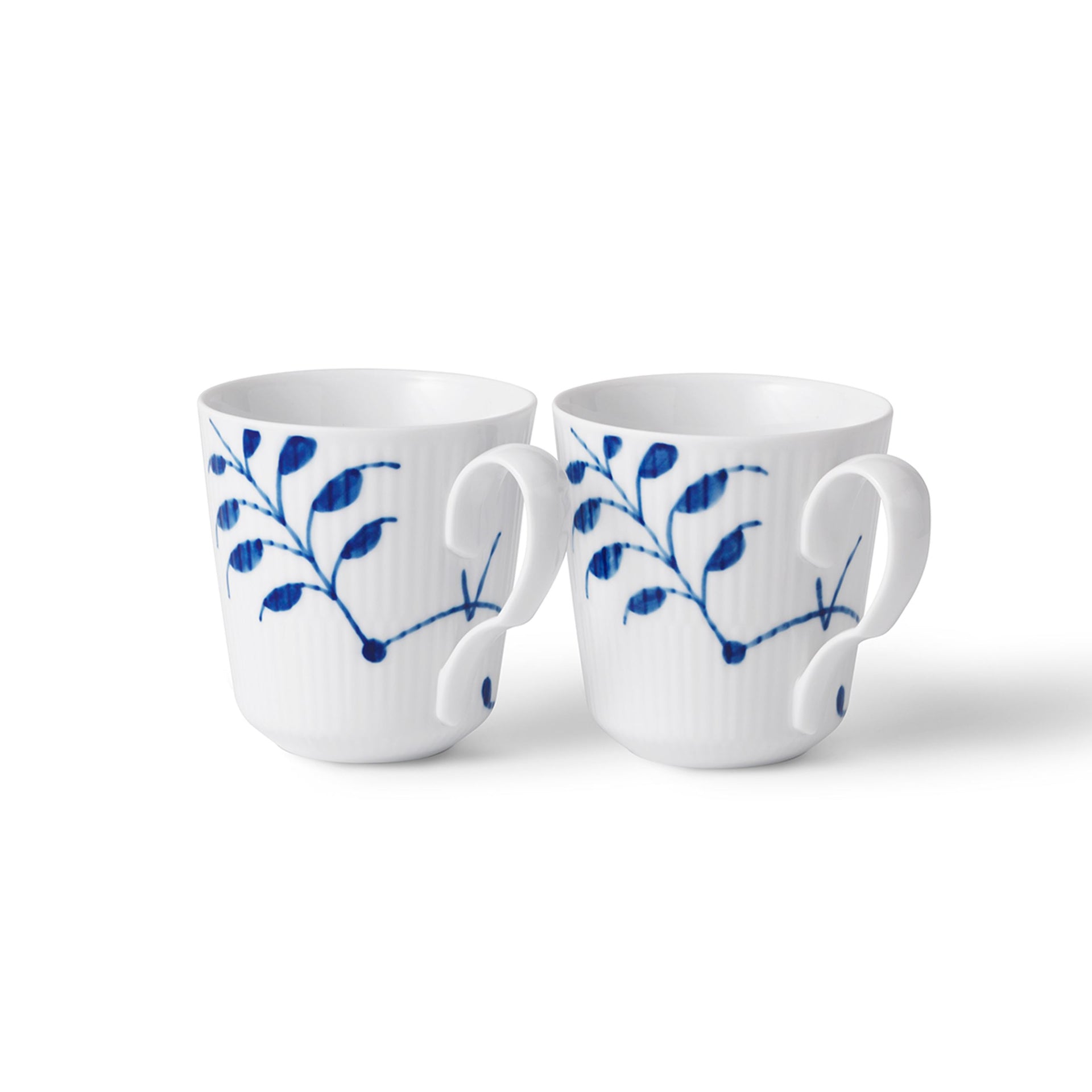 Blue Fluted Mega Cup, 28 cl, 2 pcs