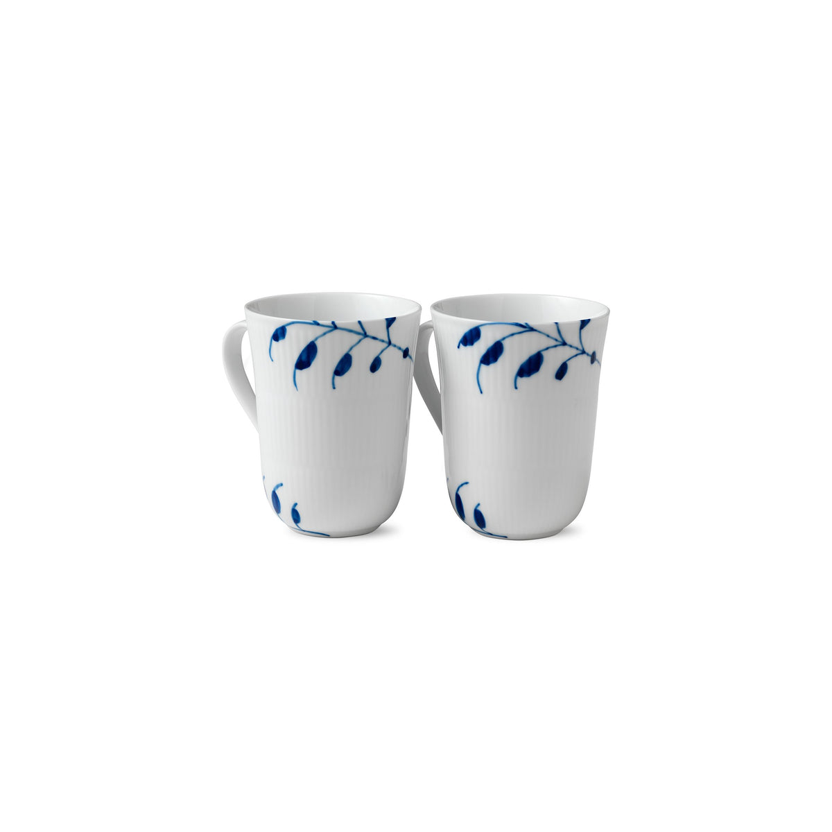 Blue Fluted Mega Cup, 36 cl, 2 pcs