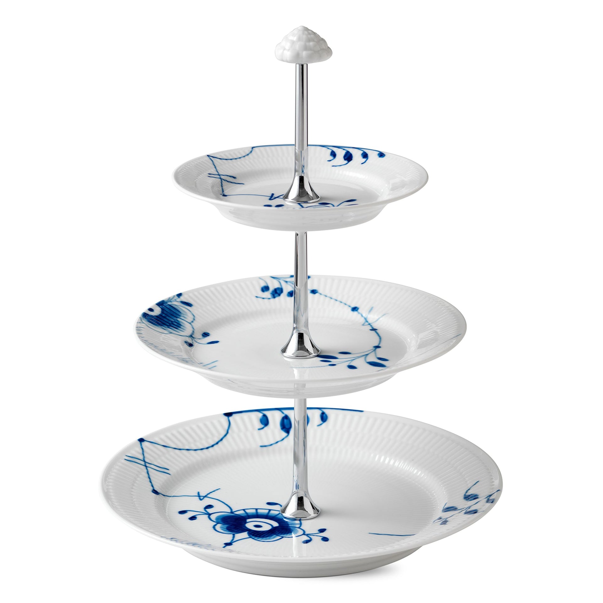 Blue Fluted Mega Étagère, 3 layers