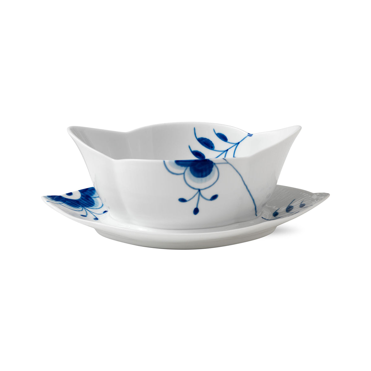 Blue Fluted Mega Sauce Boat, 55 cl