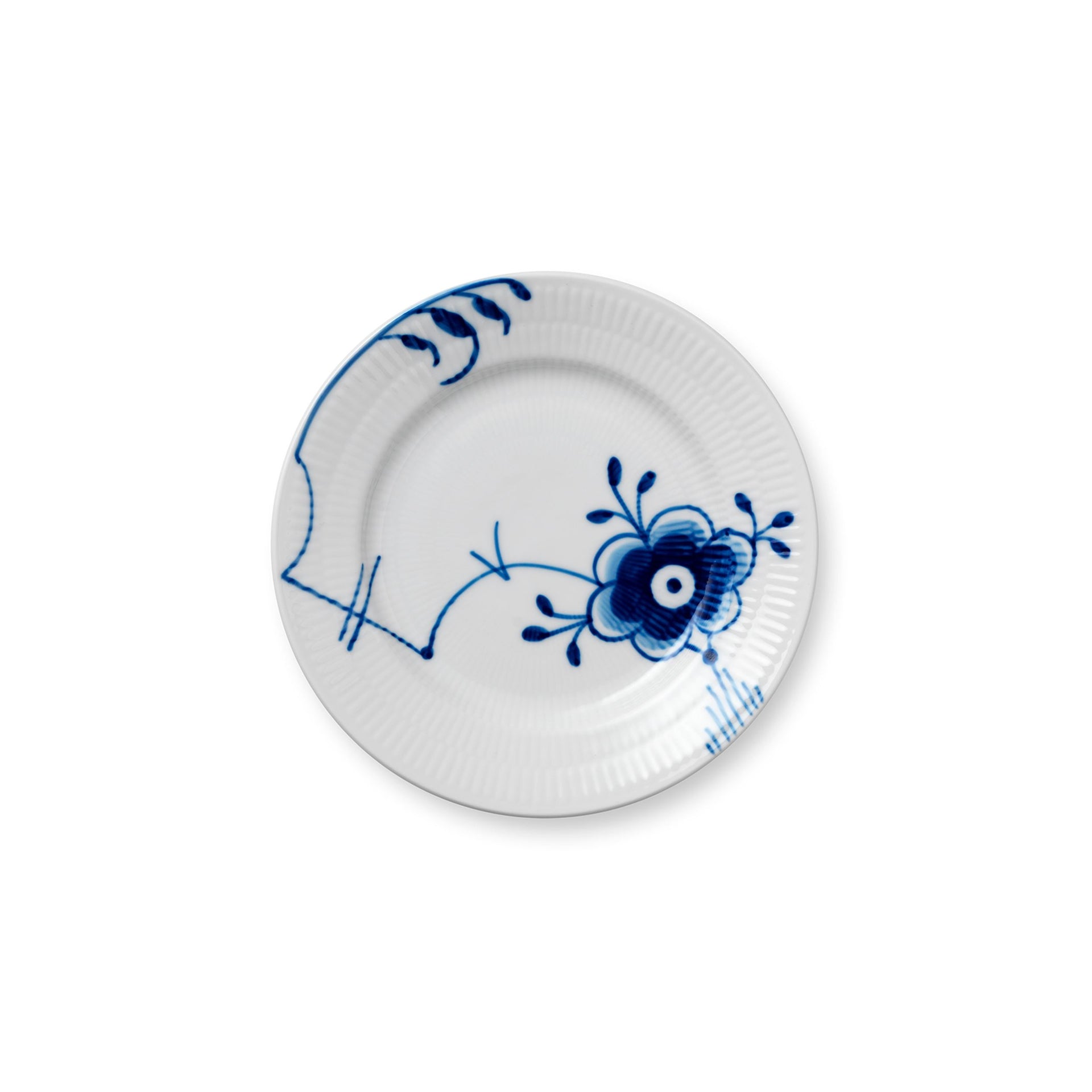 Blue Fluted Mega Plate, Decoration 6, 17 cm