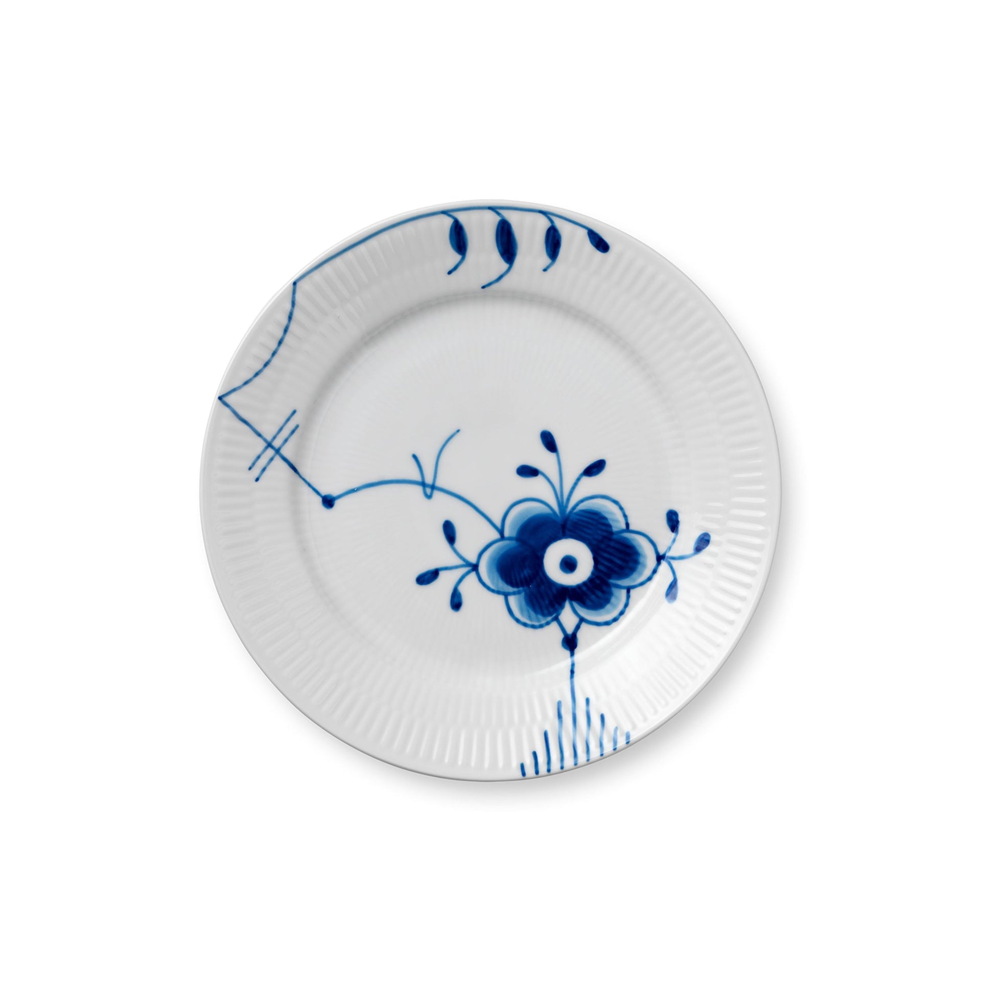 Blue Fluted Mega Plate, Decoration 6, 19 cm