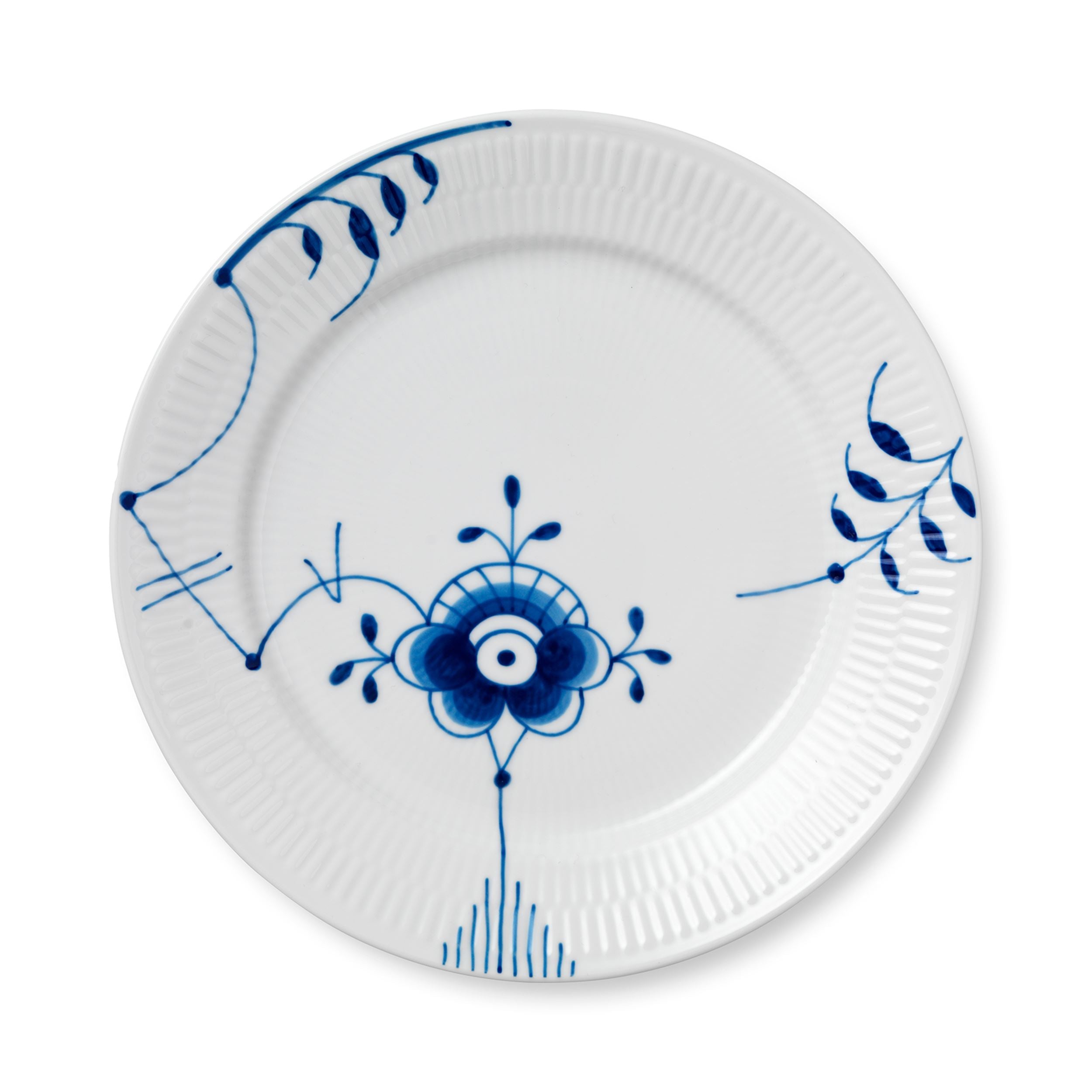   Blue Fluted Mega 皿 5枚 Blue Fluted Mega Plate, Decoration 6, 27 cm | Royal Copenhagen