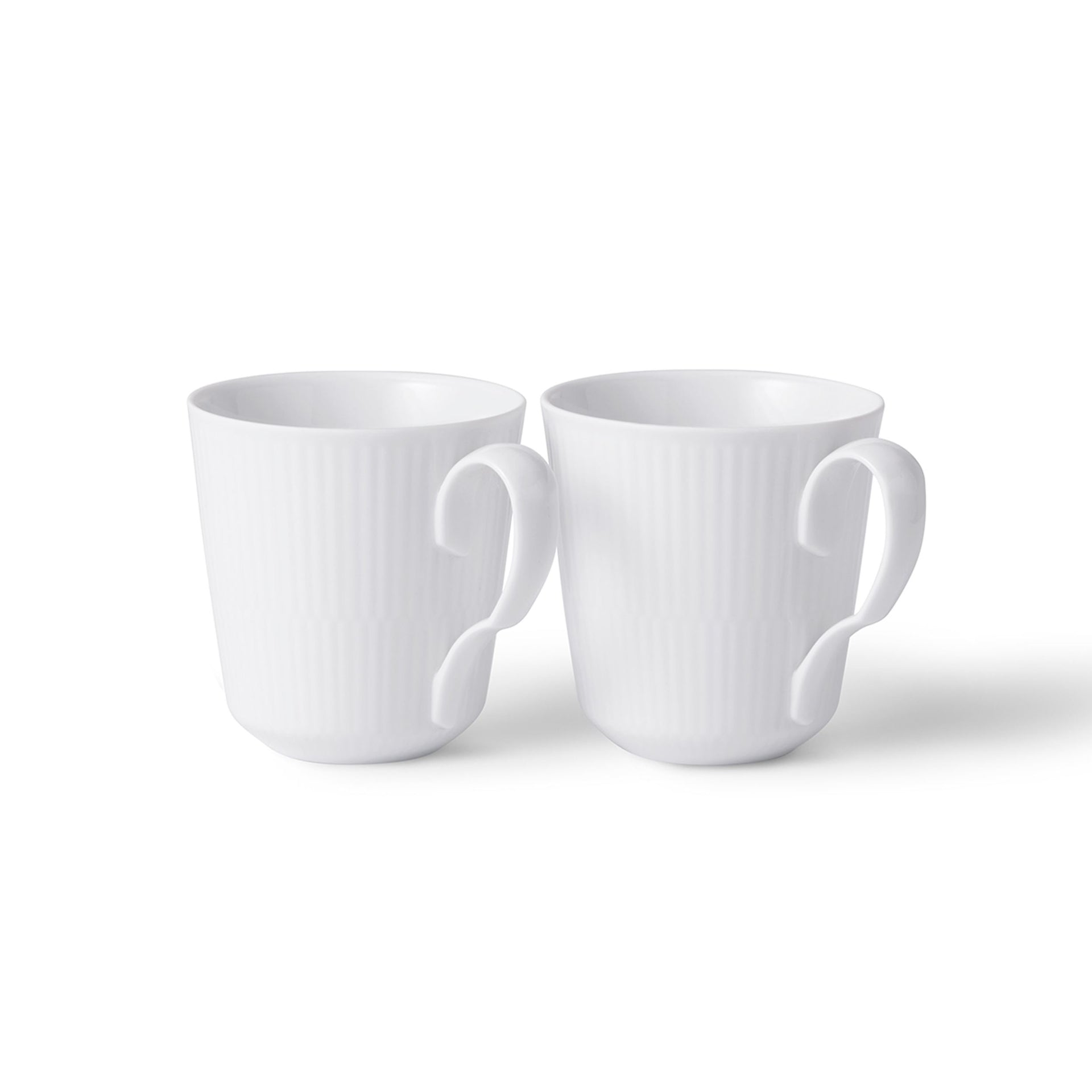White Fluted Cup, 28 cl, 2 pcs
