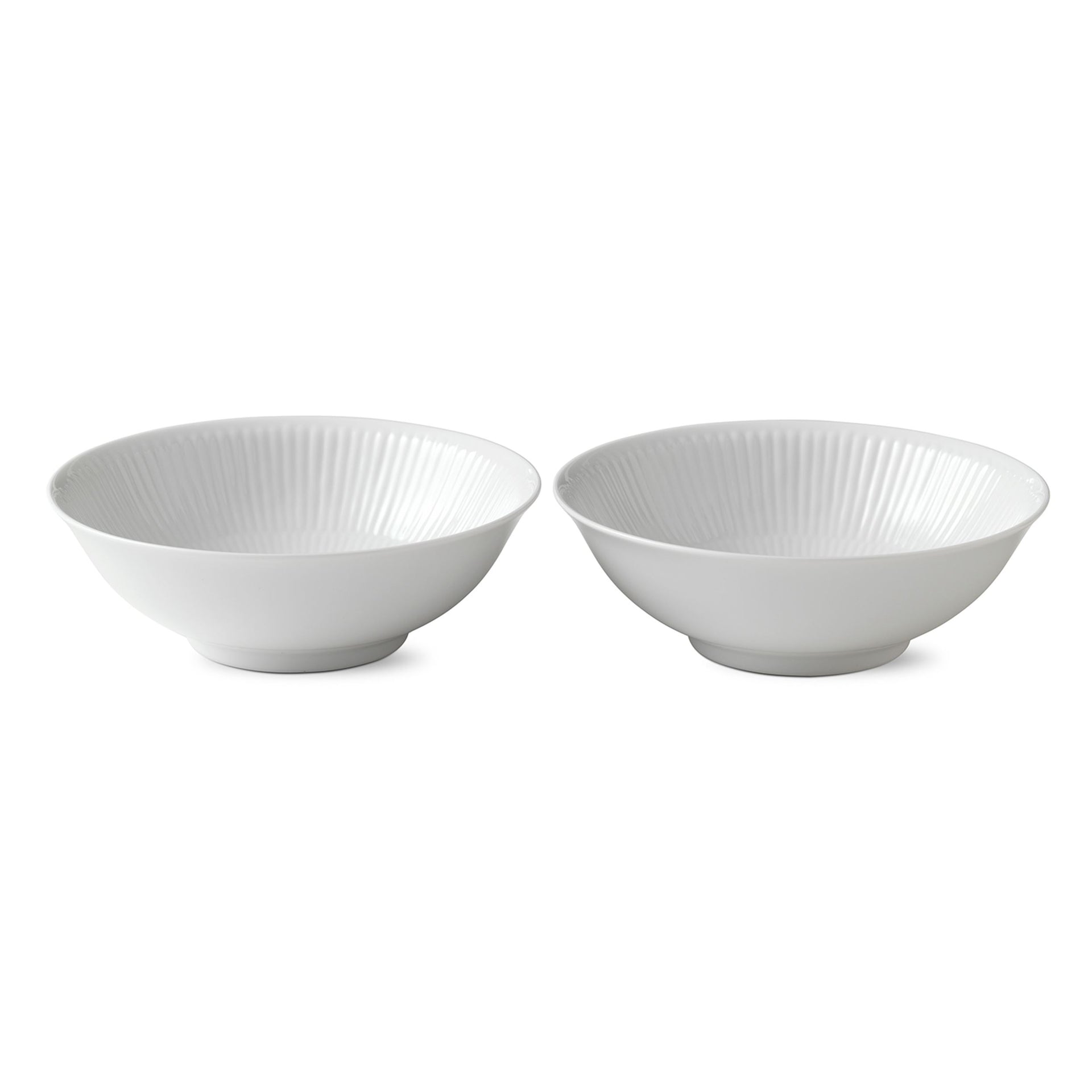 White Fluted Bowl, 35 cl, 2 pcs