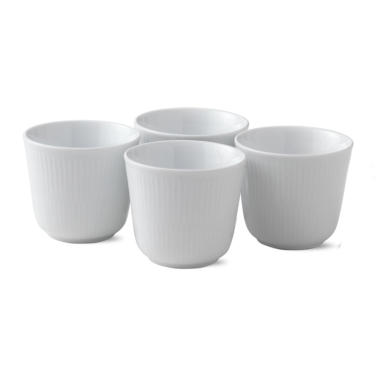 White Fluted Thermal Mug, 26 cl, 4 pcs