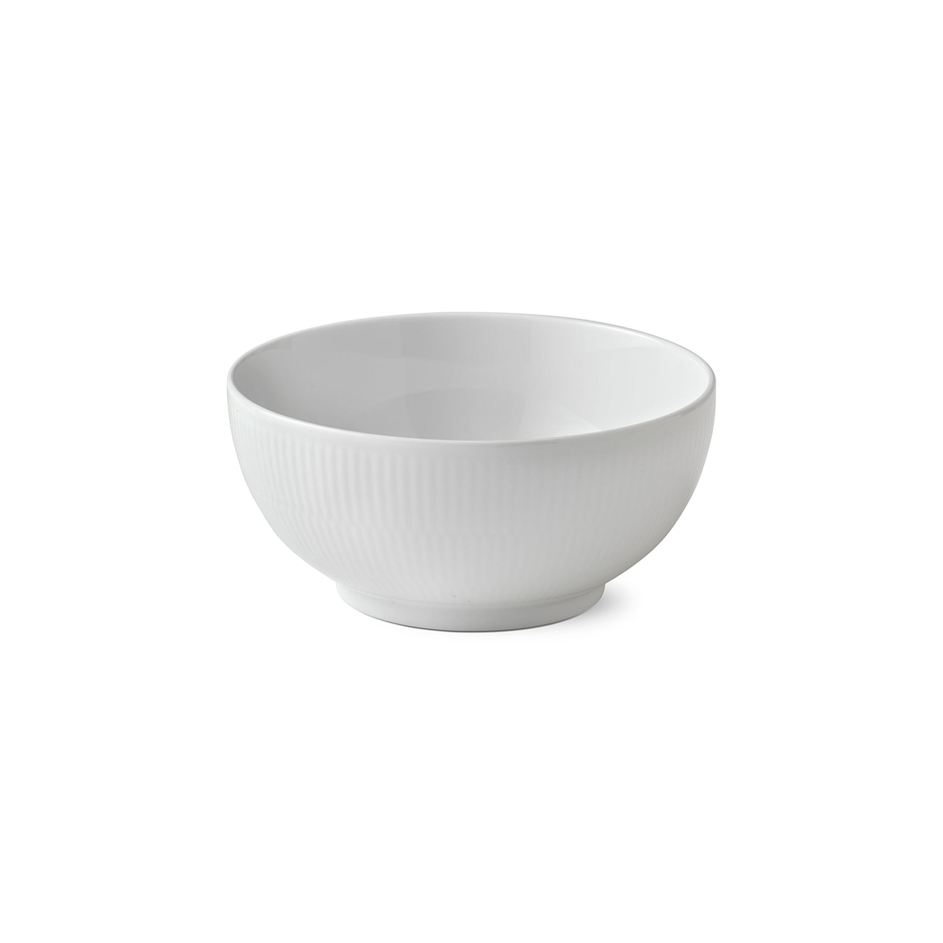 White Fluted Bowl, 110 cl
