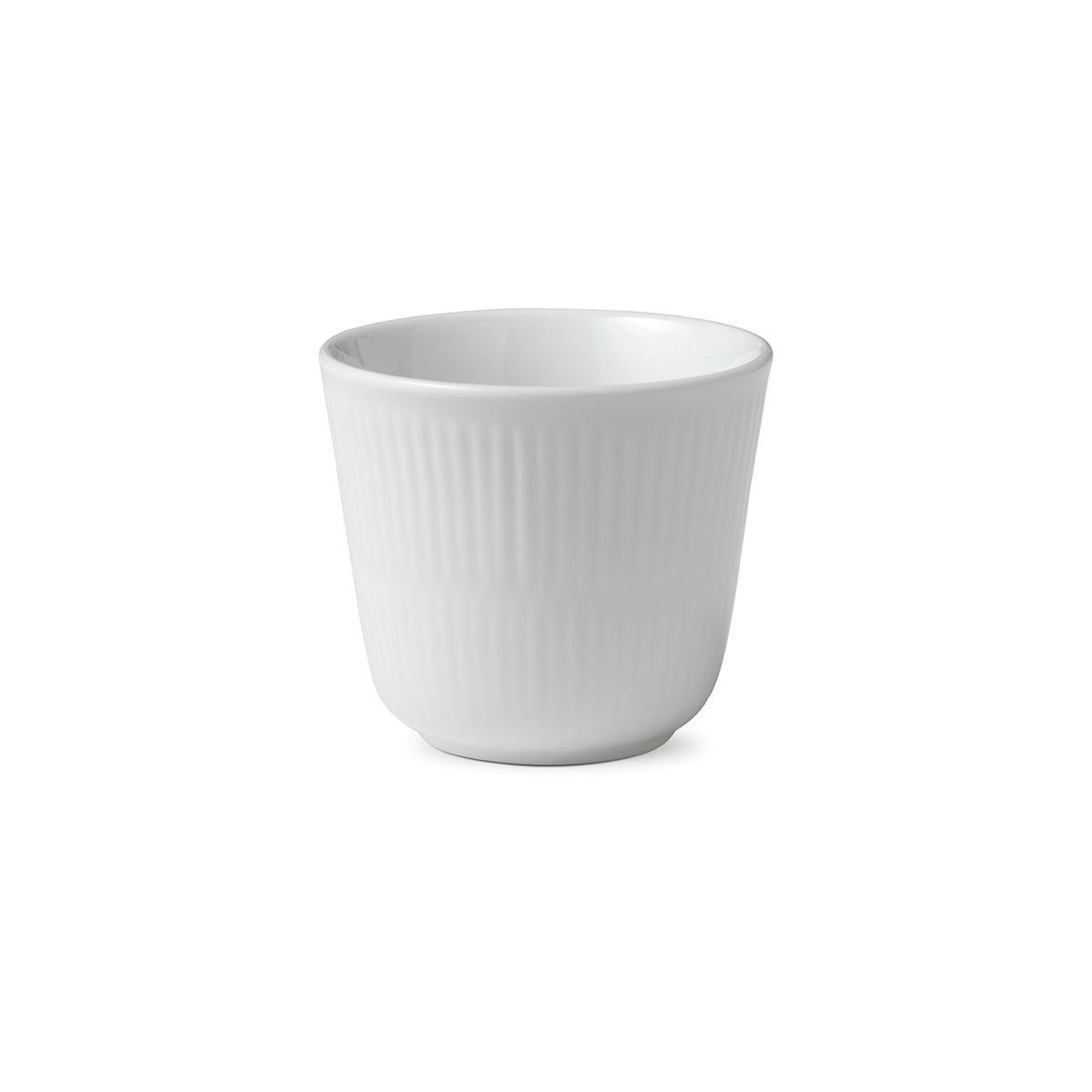 White Fluted Thermal Mug, 26 cl