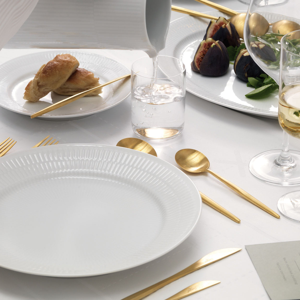 White Fluted Sauce Boat, 55 cl