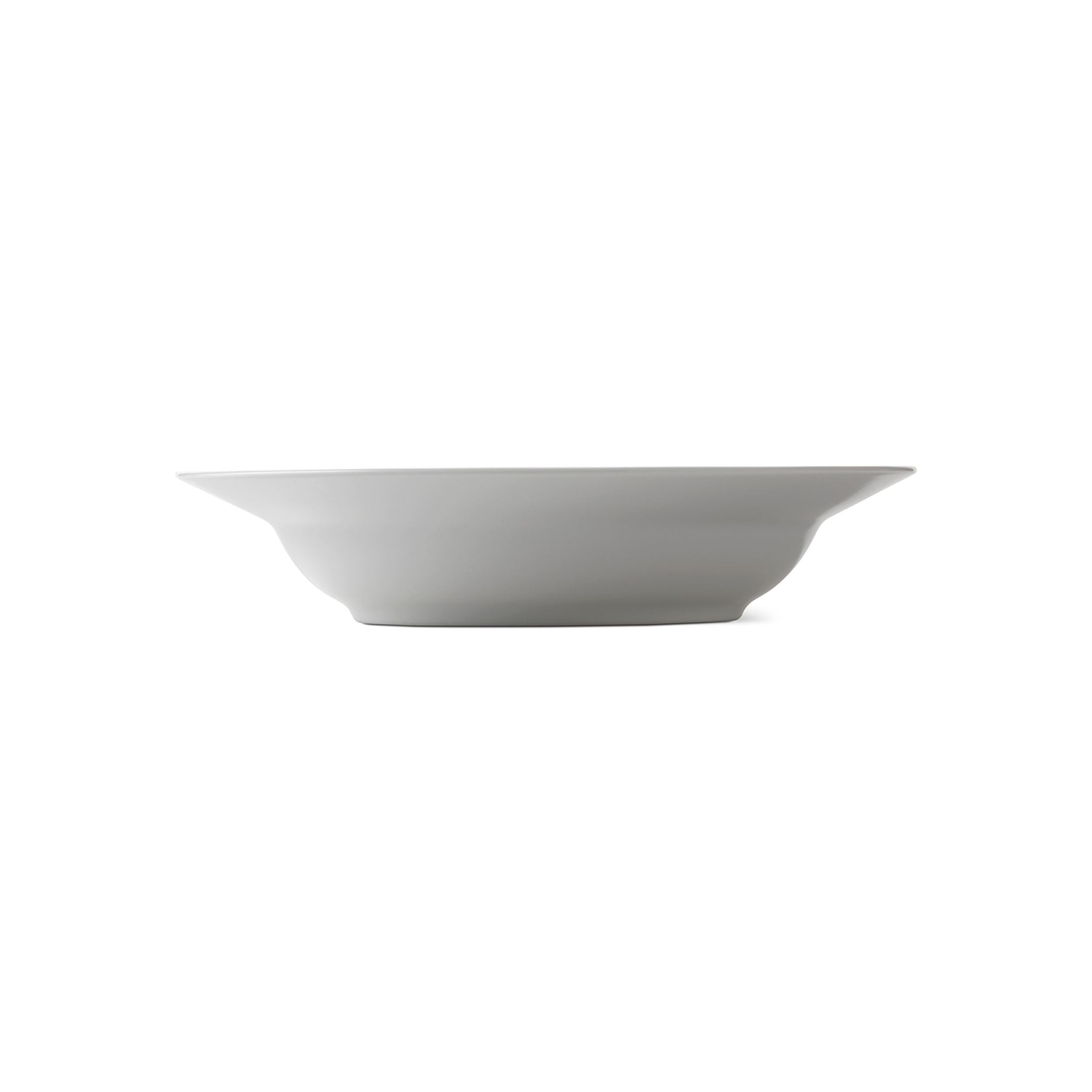 White Fluted Deep Plate, 21 cm