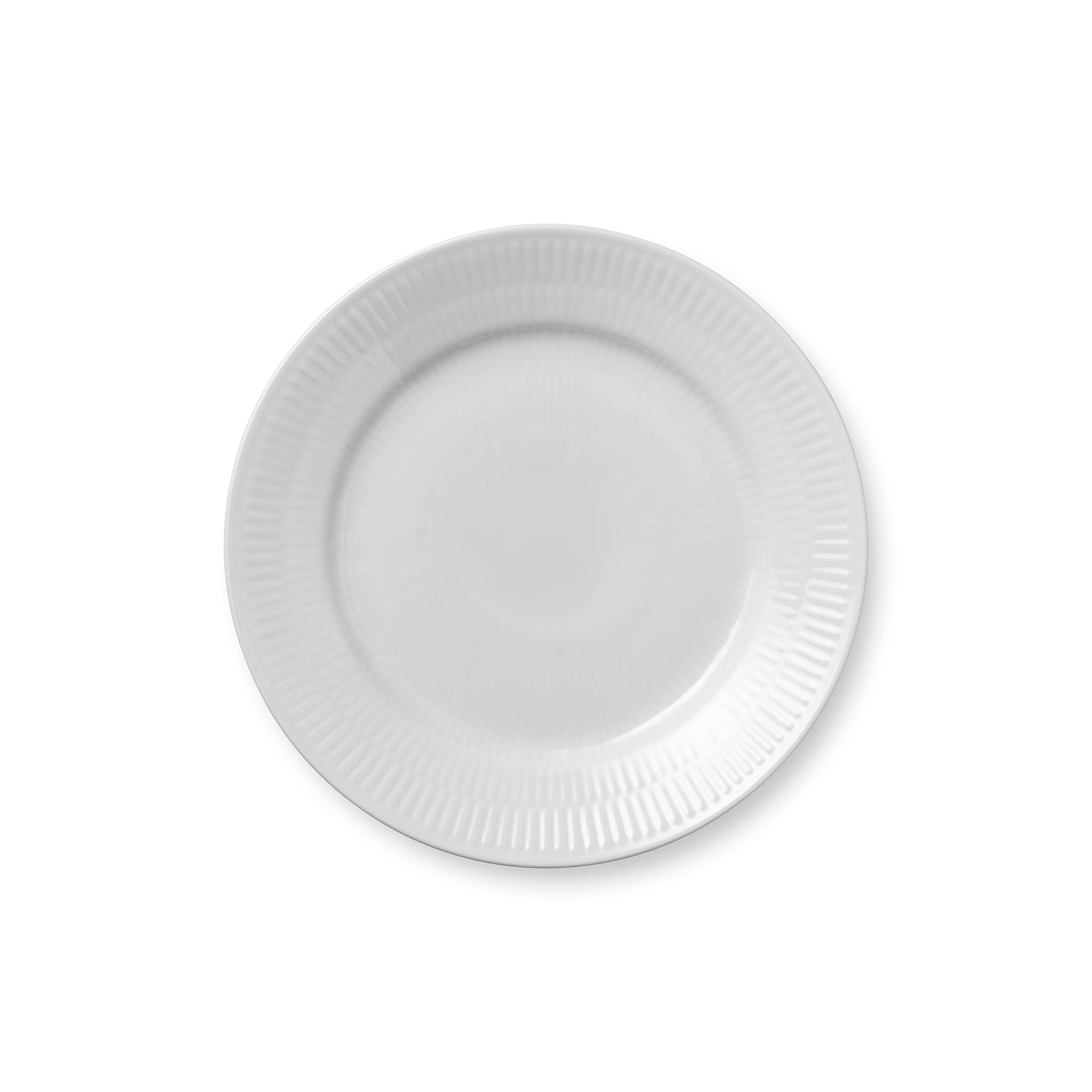 White Fluted Plate, 22 cm | Royal Copenhagen