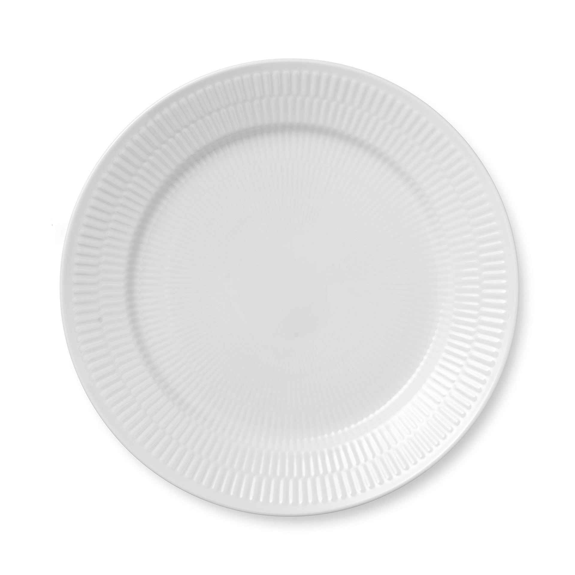 White Fluted Plate, 27 cm