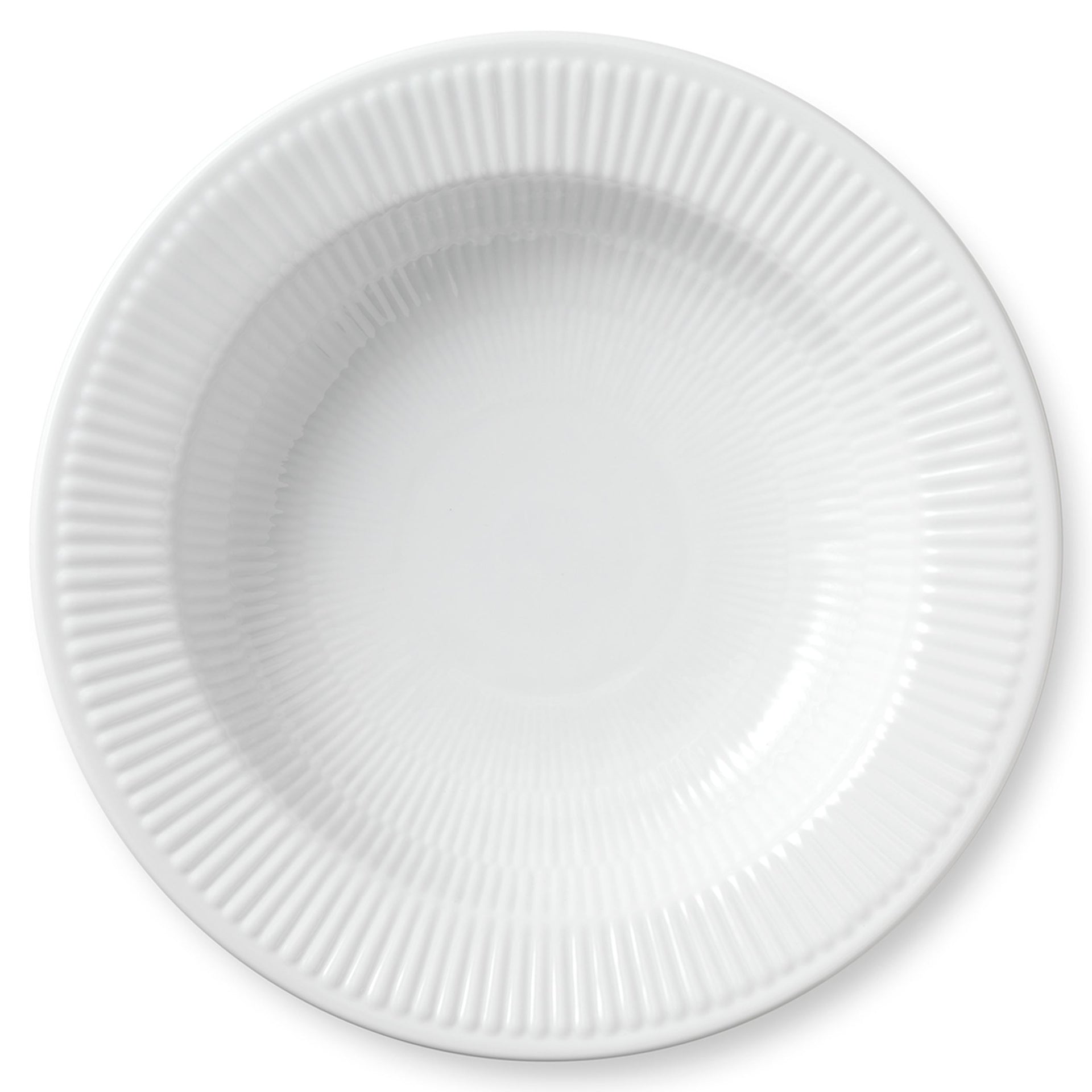 White Fluted Deep Plate, 30 cm
